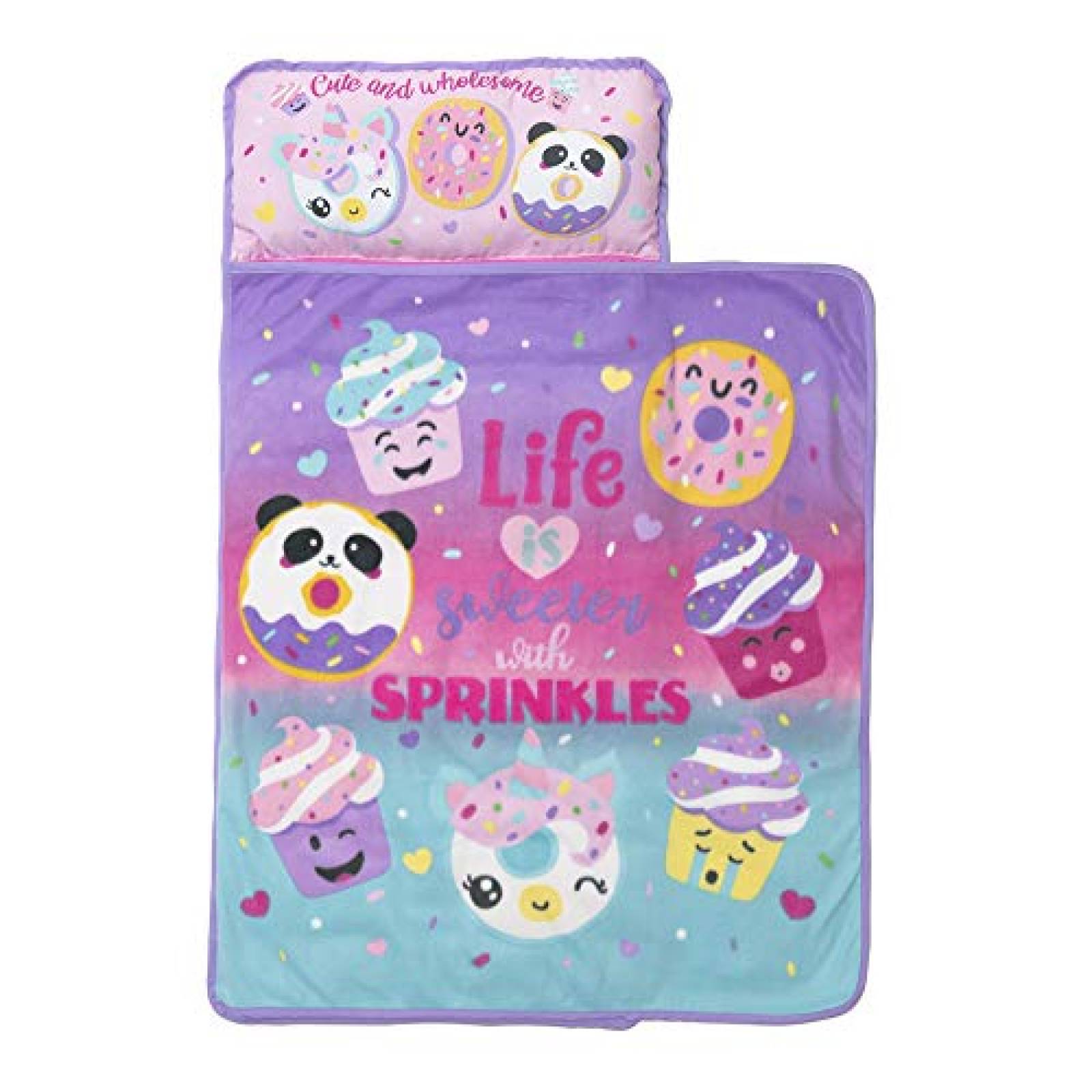 Bolsa de Dormir Baby Boom Diseño de Emojis para Niñas -Rosa 