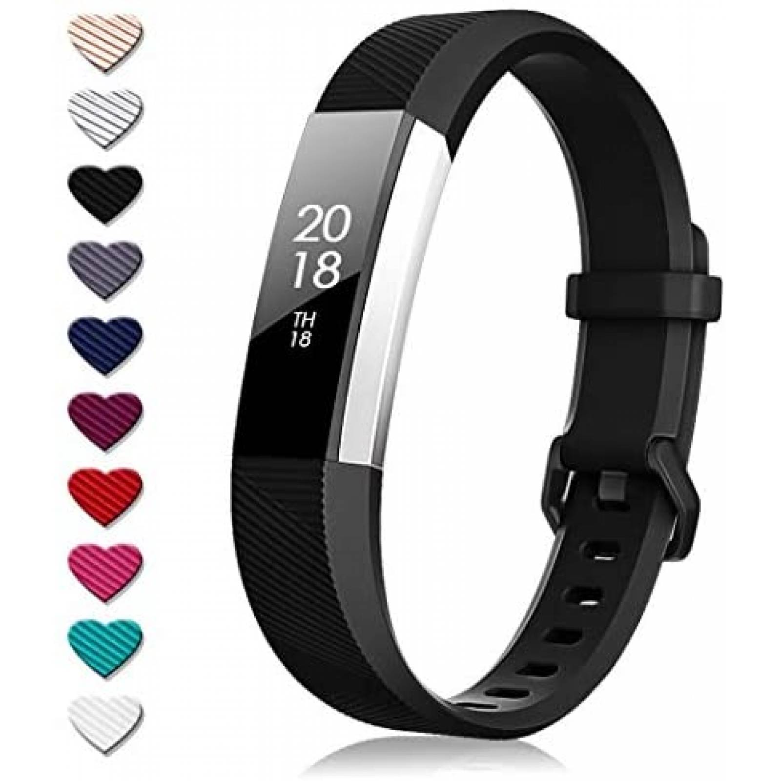 Bandas para Reloj Fitness TreasureMax Fitbit Alta HR -Negro