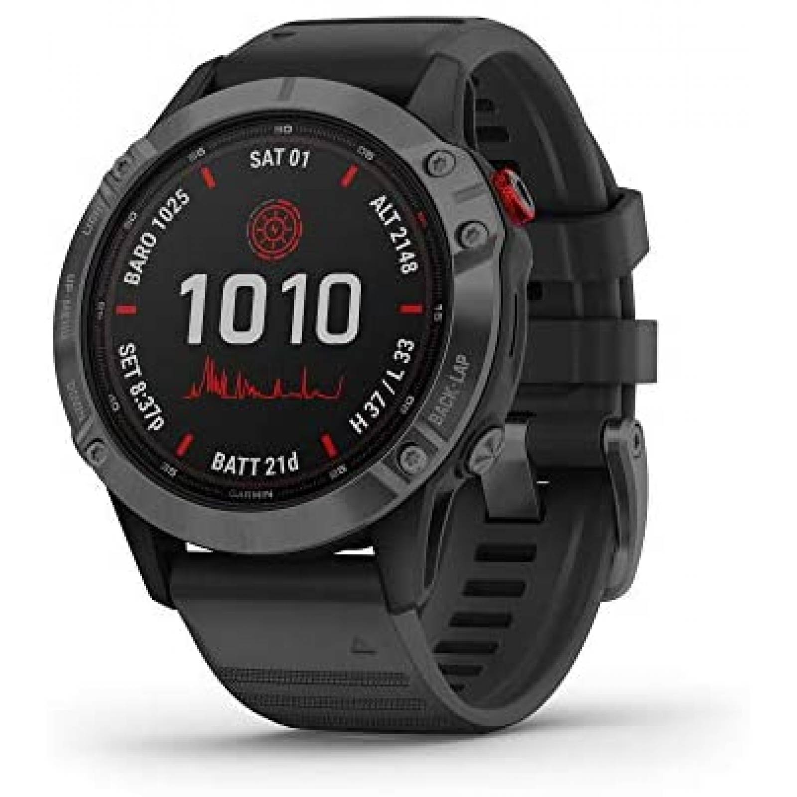 Reloj GPS Garmin Fenix 6 1.4'' + Brújula + Altímetro -Negro 