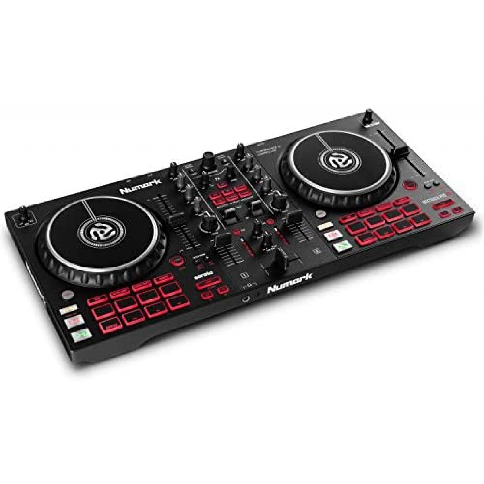 Controlador DJ Numark Serato DJ 2 Tableros c/ Mezclador 