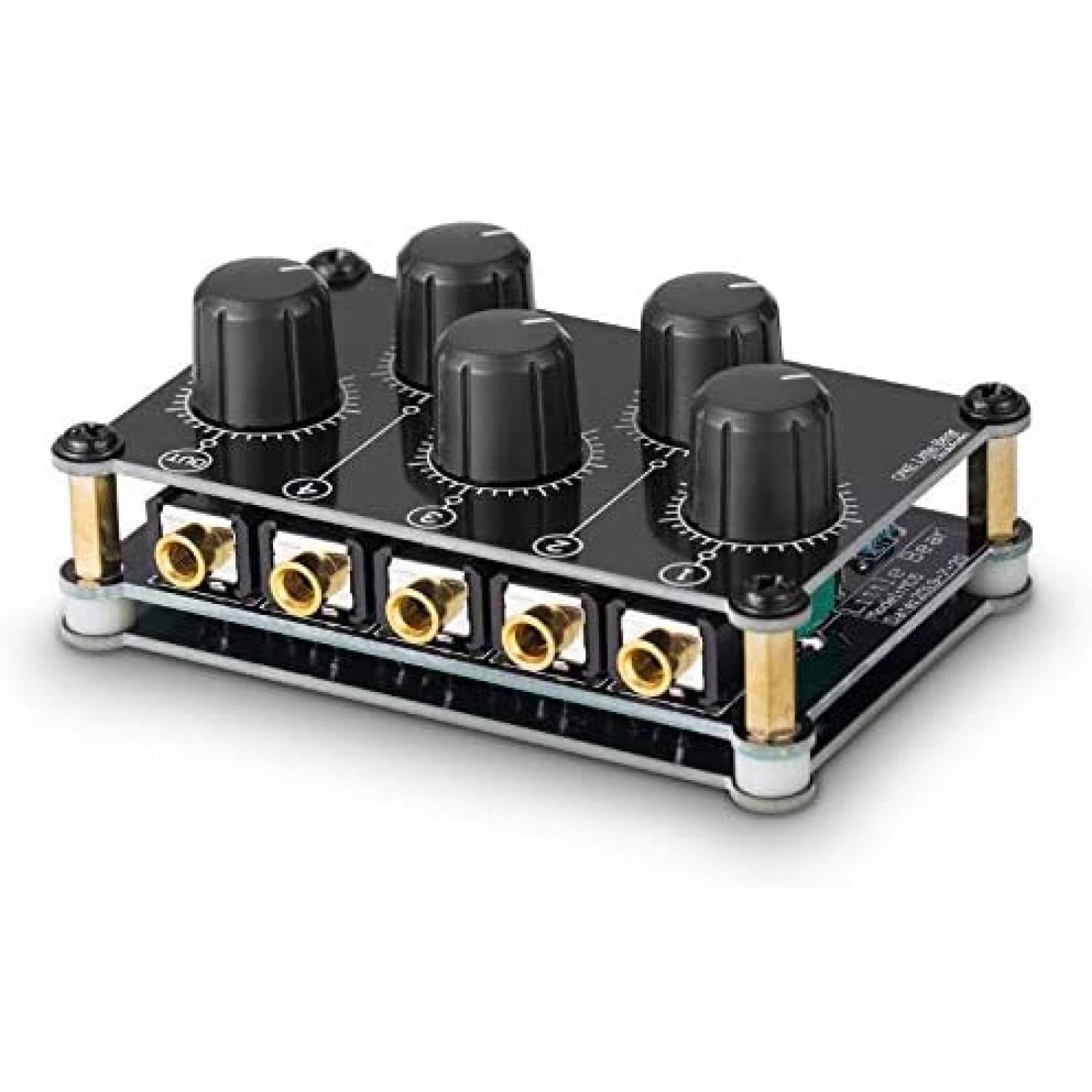 Mezcladora Douk Audio MC5 Mini Portátil de 4 Canales -Negro 