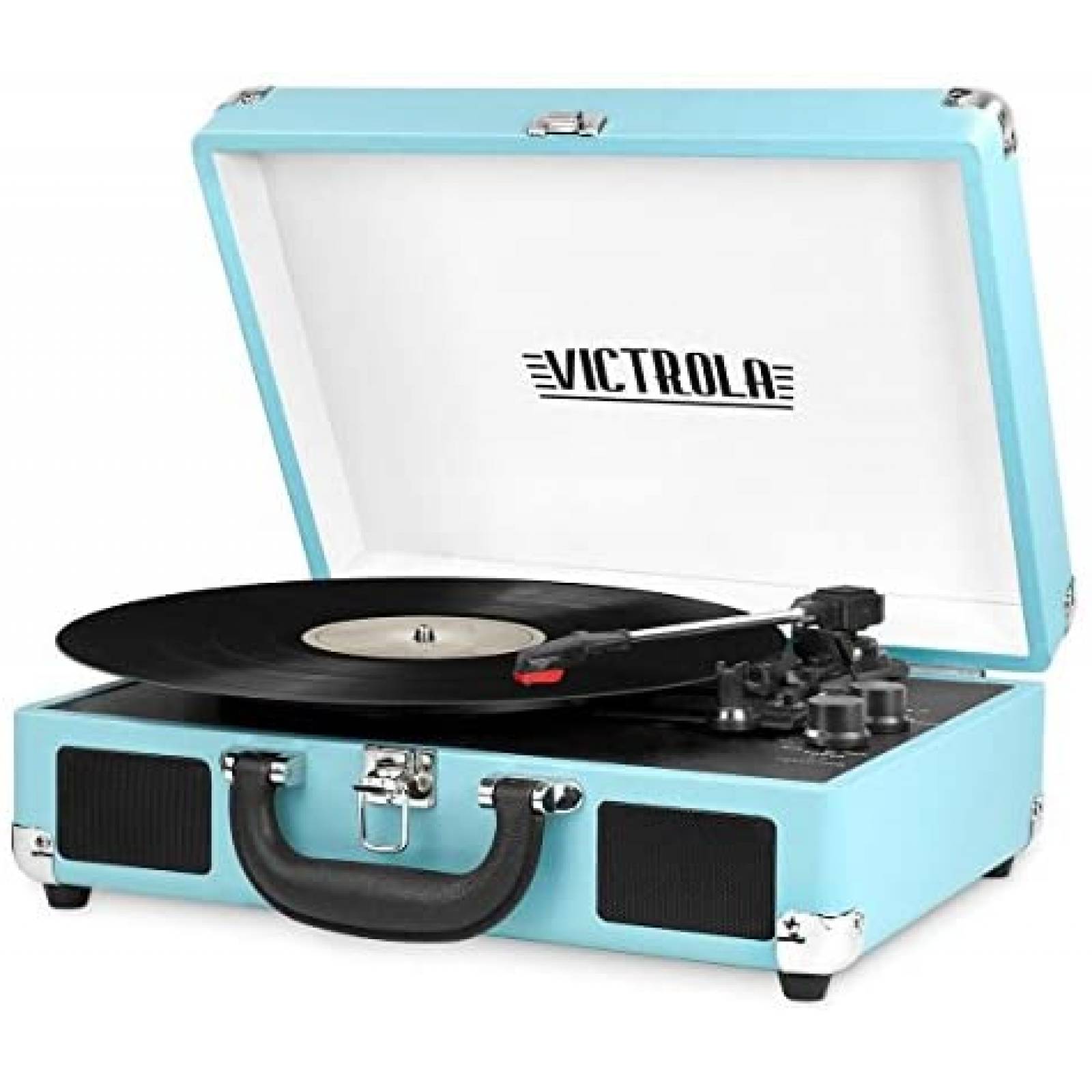 Tocadiscos Victrola Maletín Portátil c/Bluetooth -Turquesa 
