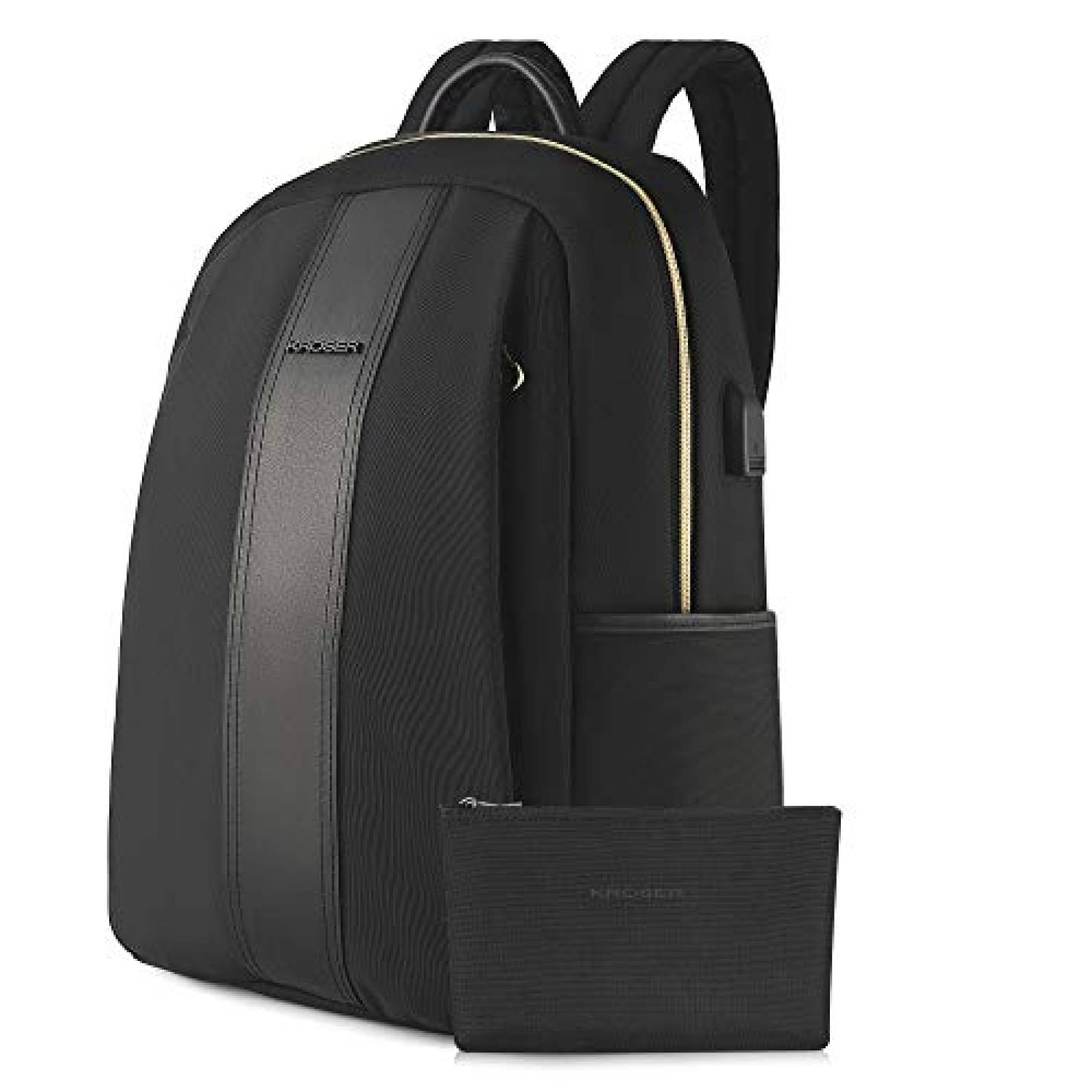 Mochila KROSER laptop hasta 15.6 puerto de carga USB -Negro 
