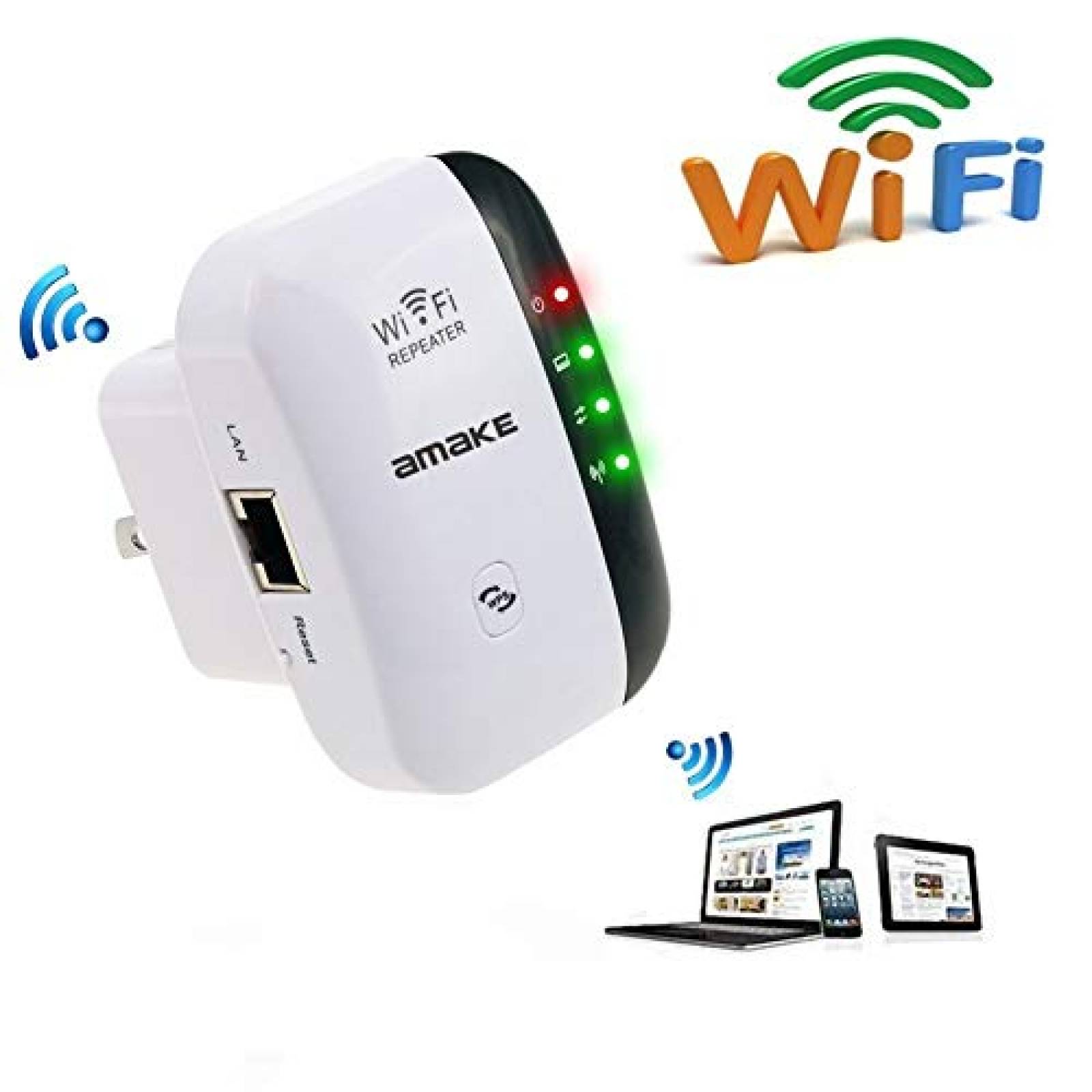 Repetidor de señal WiFi AMAKE Signal Booster 300 Mbps 2.4G 