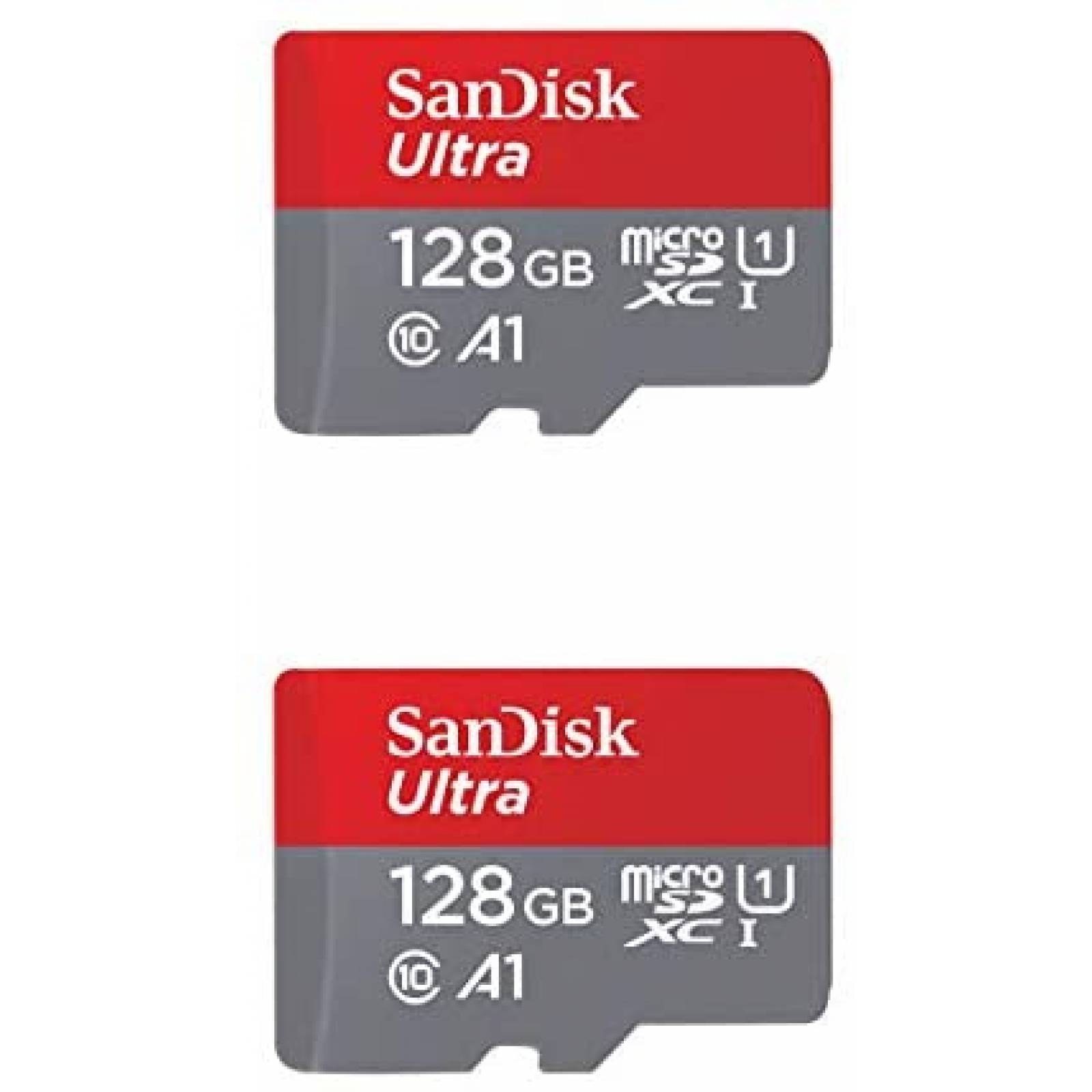 Tarjetas Micro SD SanDisk 2 pzs 128 GB Música Videos Fotos