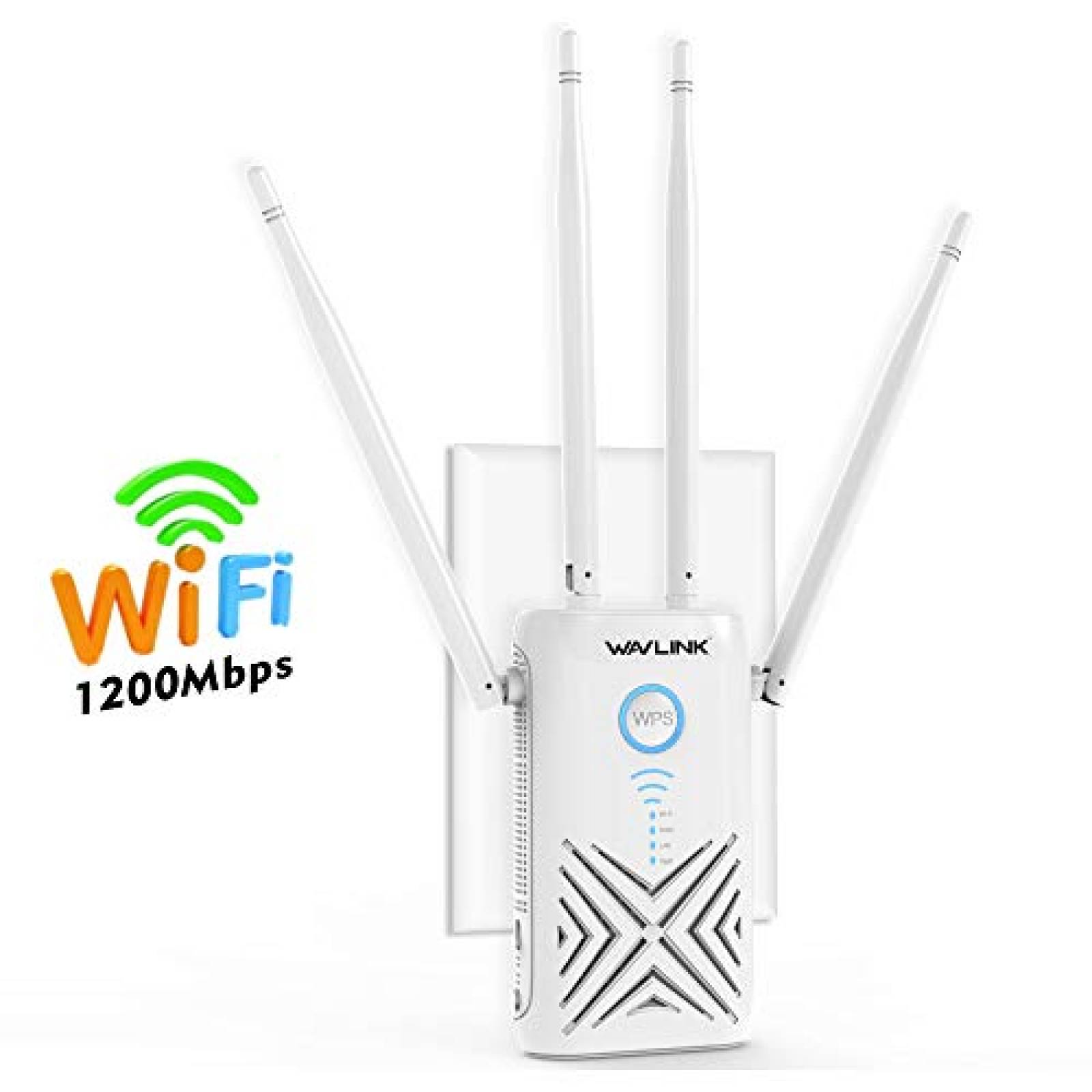 Repetidor de senal WiFi WAVLINK 2 puertos Ethernet Blanco