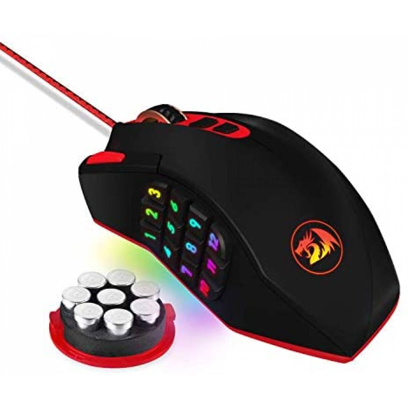 Teclado Redragon M901 Alta Preciosión 16400 DPI 18 Botones 