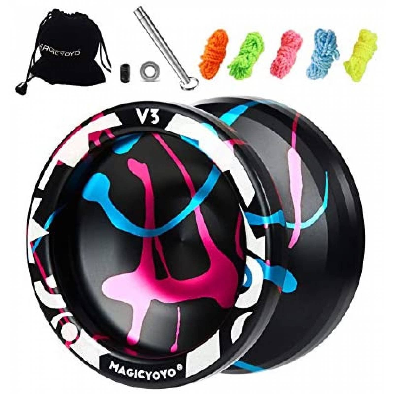 Yoyo MAGICYOYO V3 5 Cuerdas Repuesto y Accesorios -Negro 
