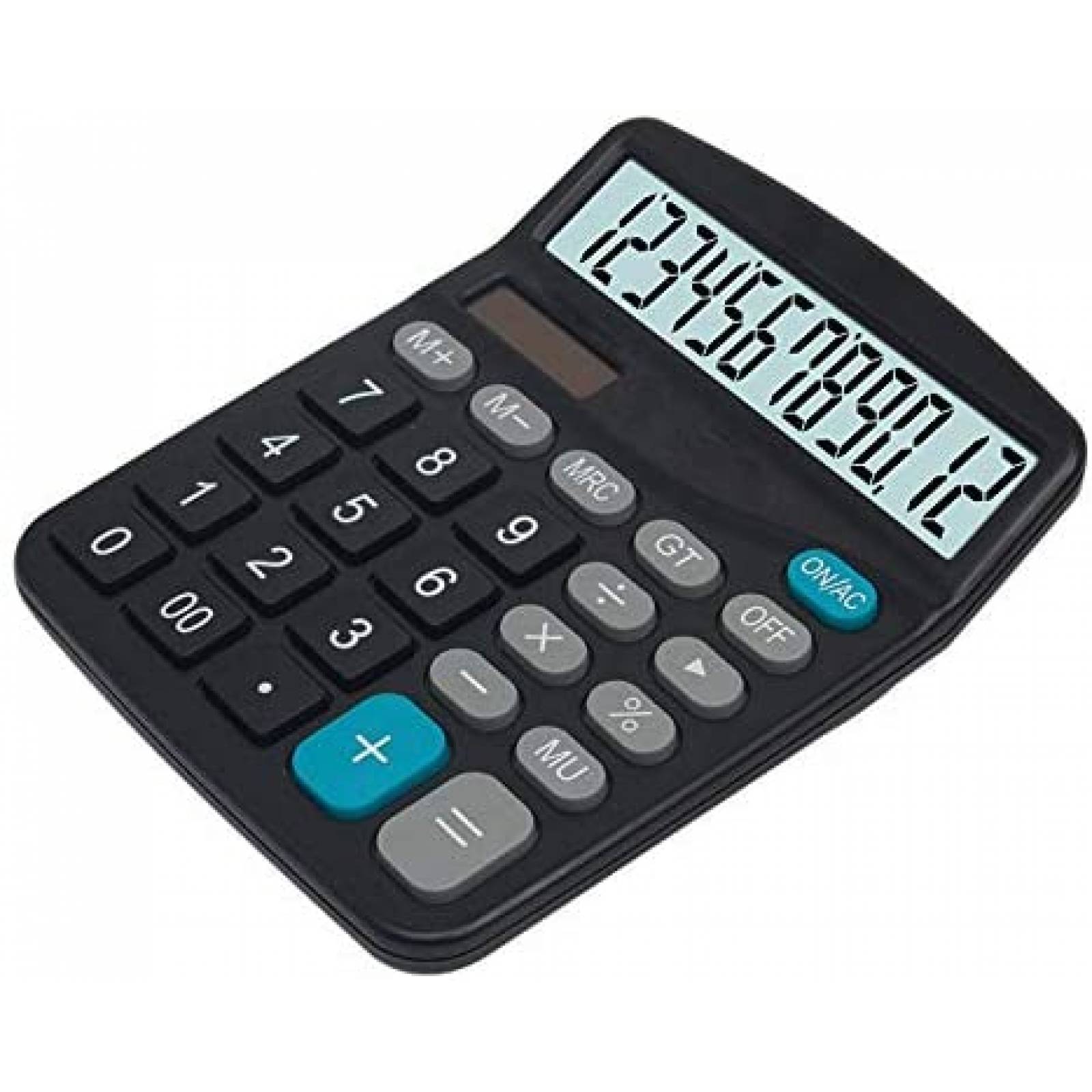 Calculadora Estándar NIUTA LCD 12 Dígitos Solar -Negro
