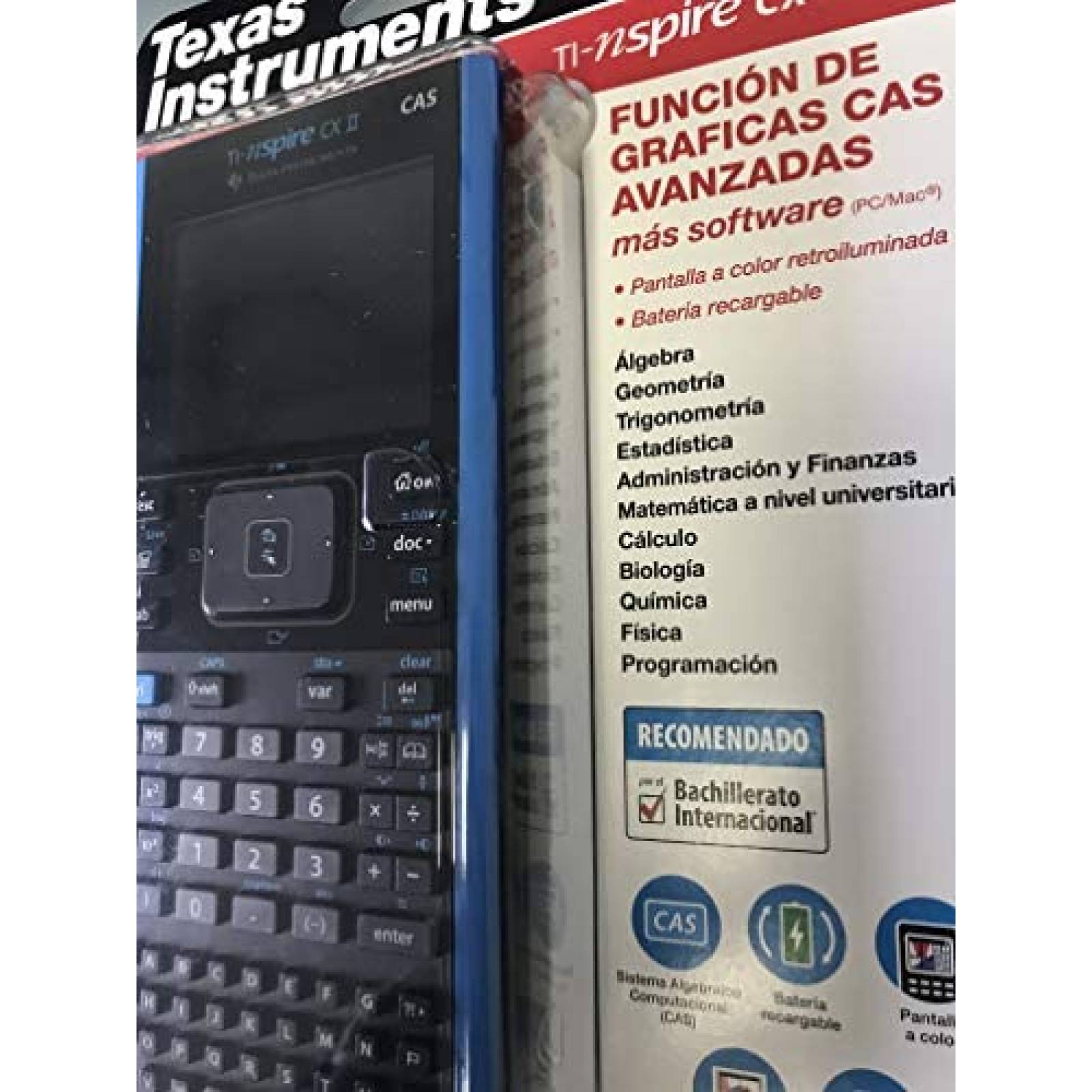 Calculadora Texas Instruments nSpire CX II CAS -Negro