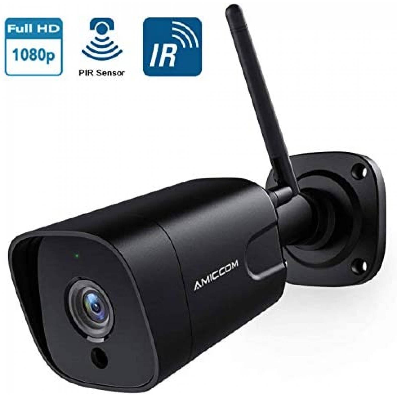 Cámara de Seguridad AMICCOM Z7 1080p Wi-Fi A Prueba de Agua 