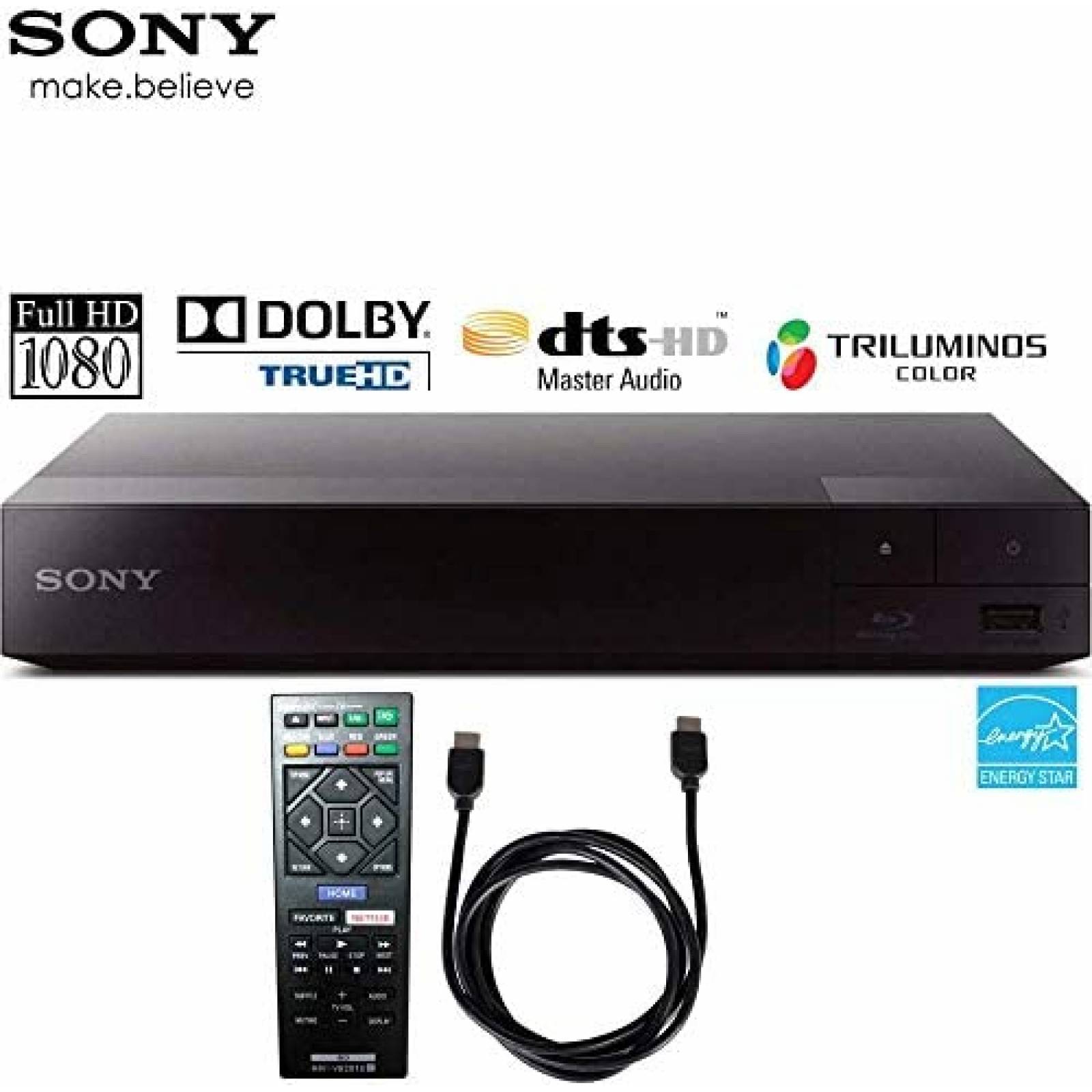 Reproductor DVD Sony USB Cable HDMI Blu-ray -Negro 