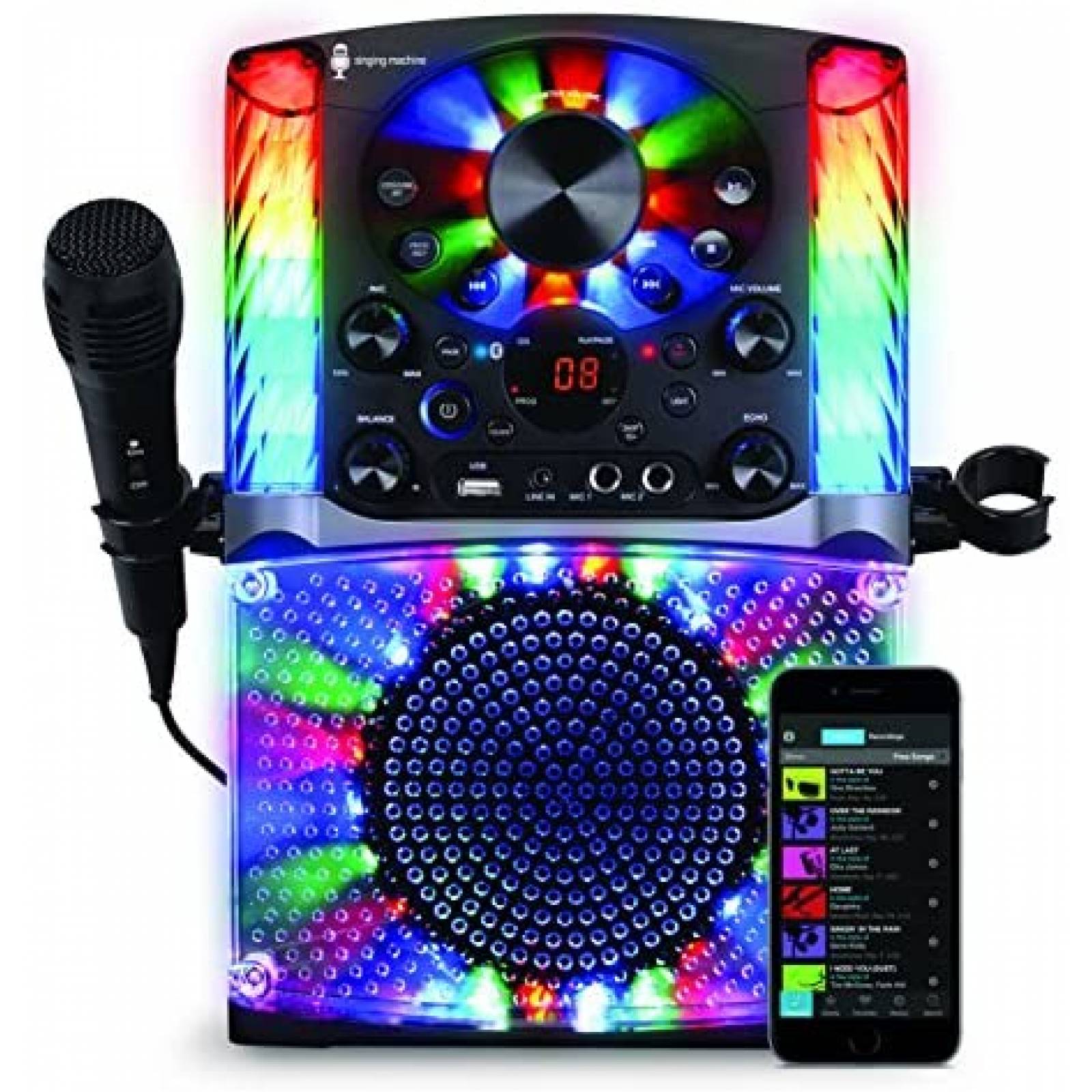Máquina de Karaoke Singing Machine SML625BTBK Bluetooth