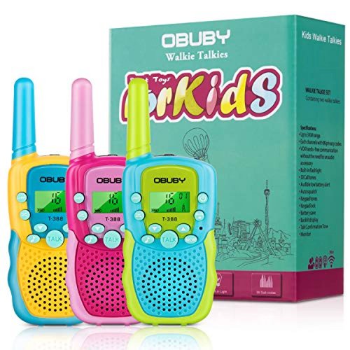 Walkie Talkies Obuby para niños +linterna LCD -de colores 