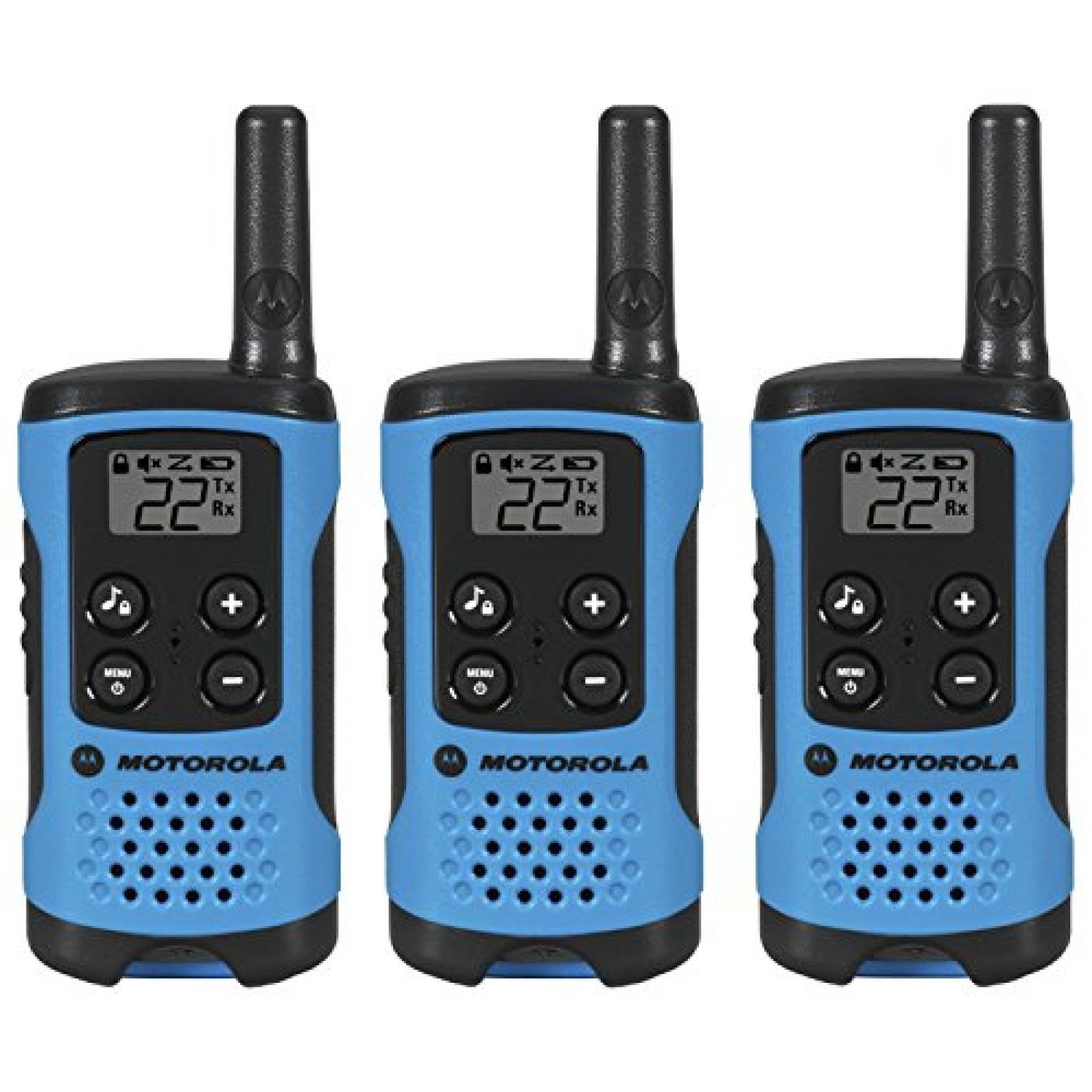 Walkie Talkies Motorola T100TP 3 unidades -Azul 