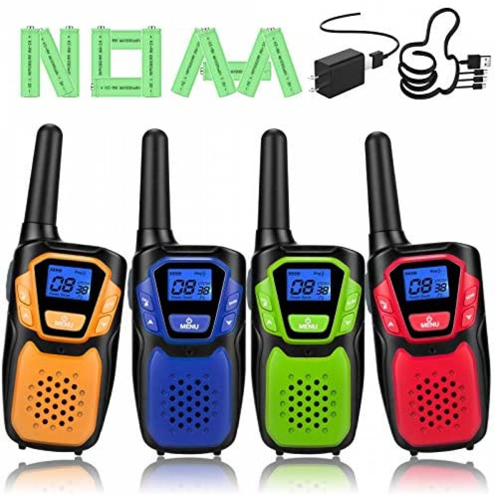 4 Walkie Talkies Topsung Fácil de Usar para Niños 3-12 Años 