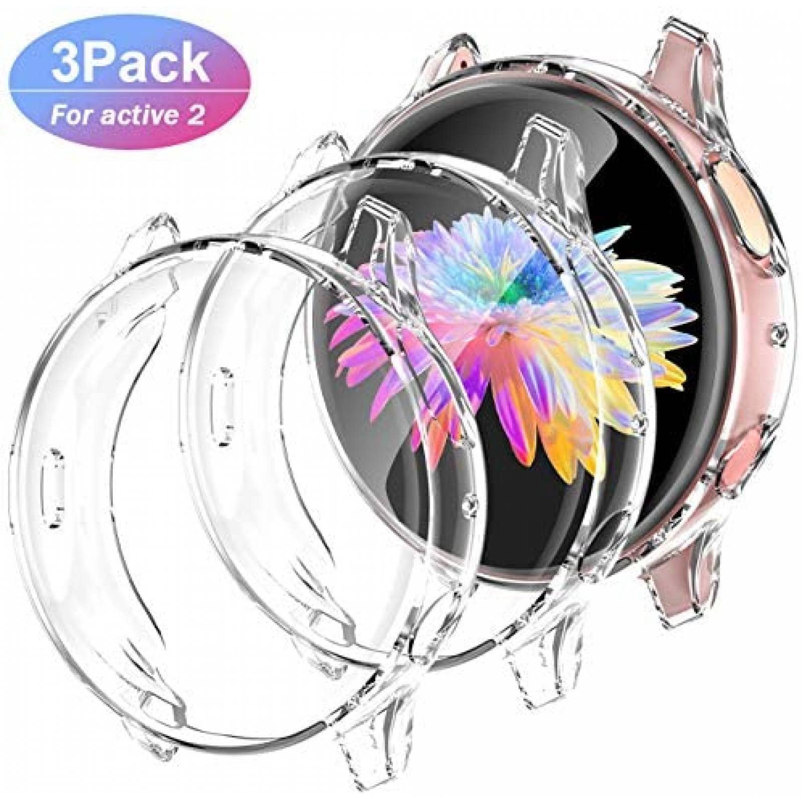 3 Protectores de Pantalla GEAK Galaxy Watch -Transparentes 