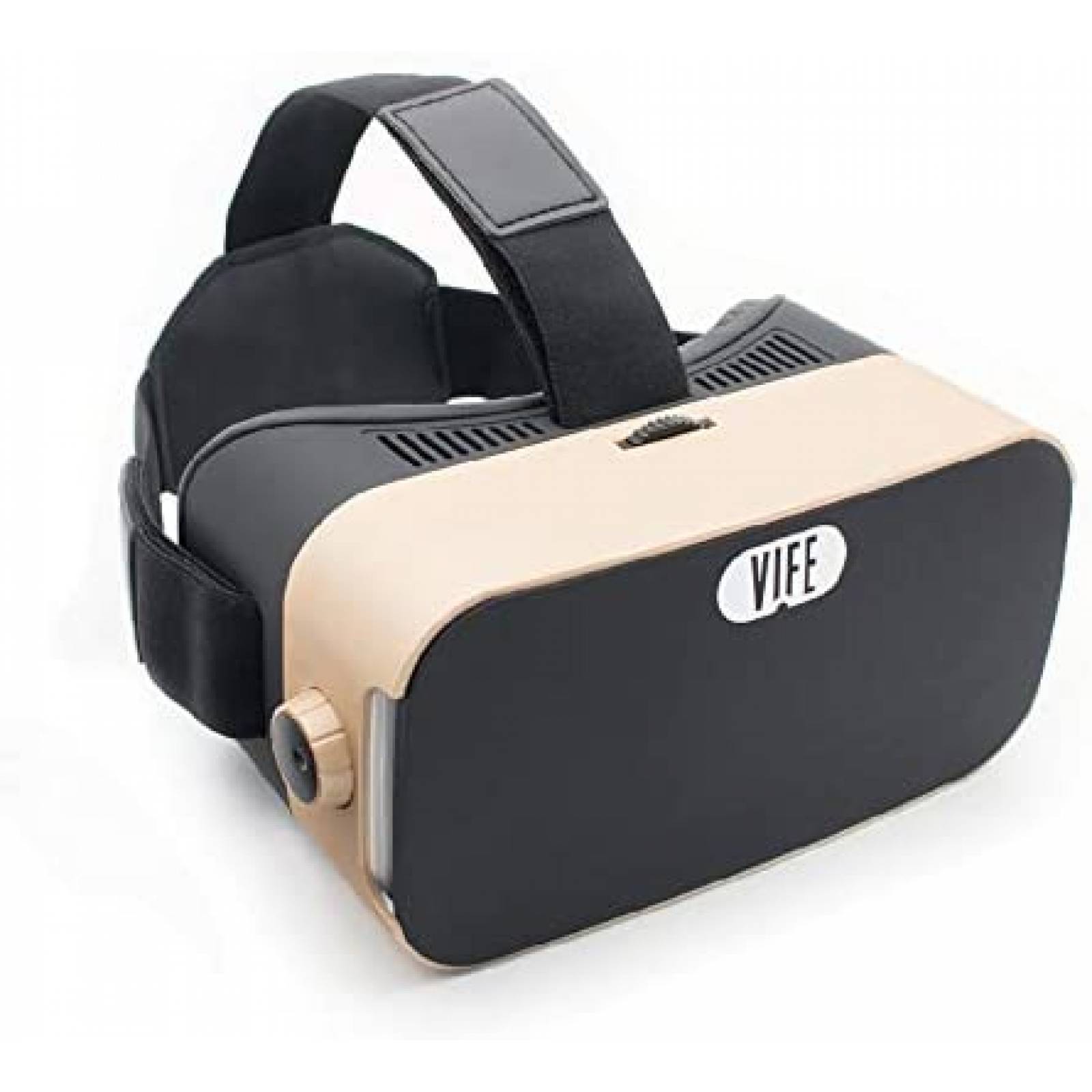 Lentes Realidad Virtual VIFE iPhone/Samsung -Dorado 