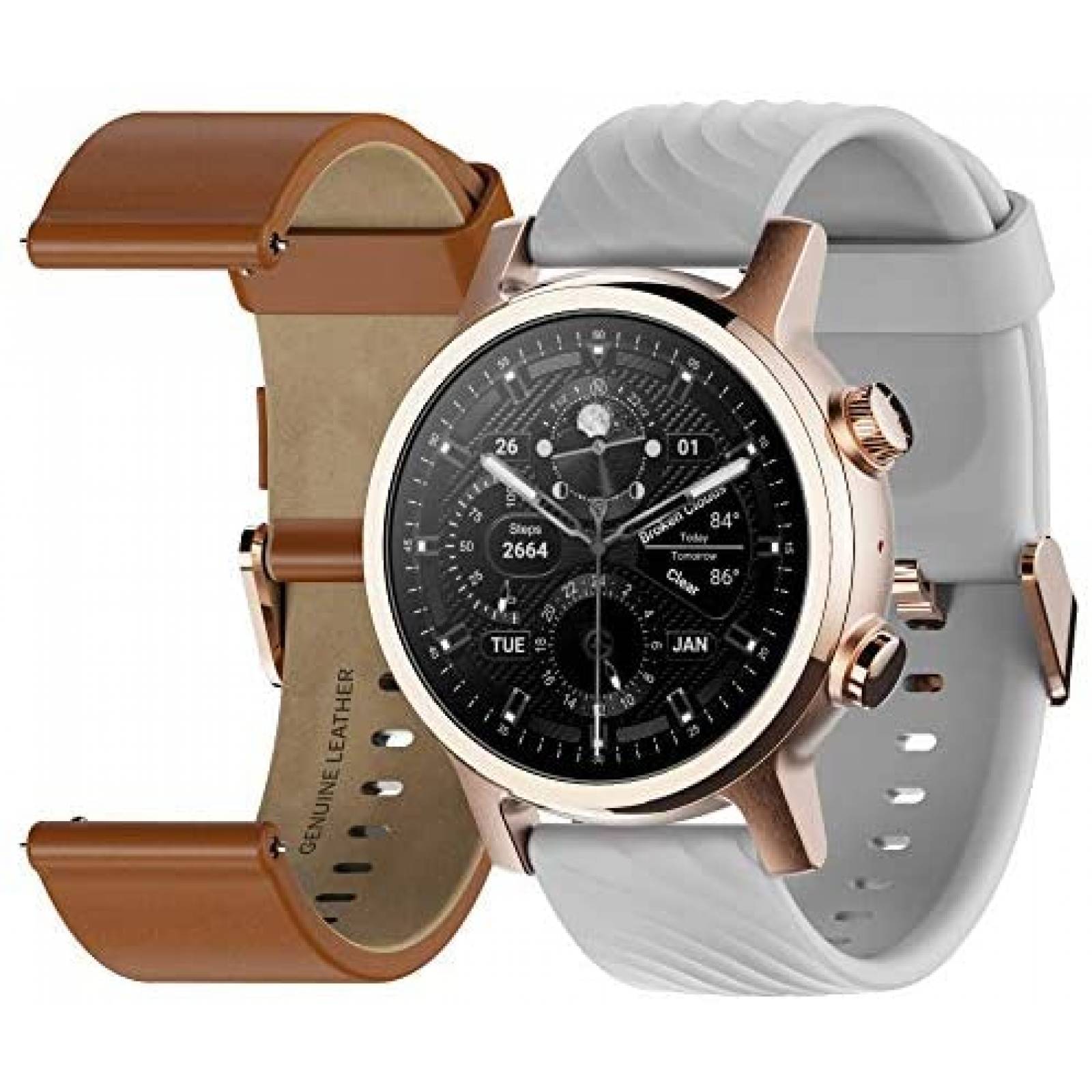 Smartwatch Motorola Moto 360 3 Gen 2020 Piel y Sport -Dorado 