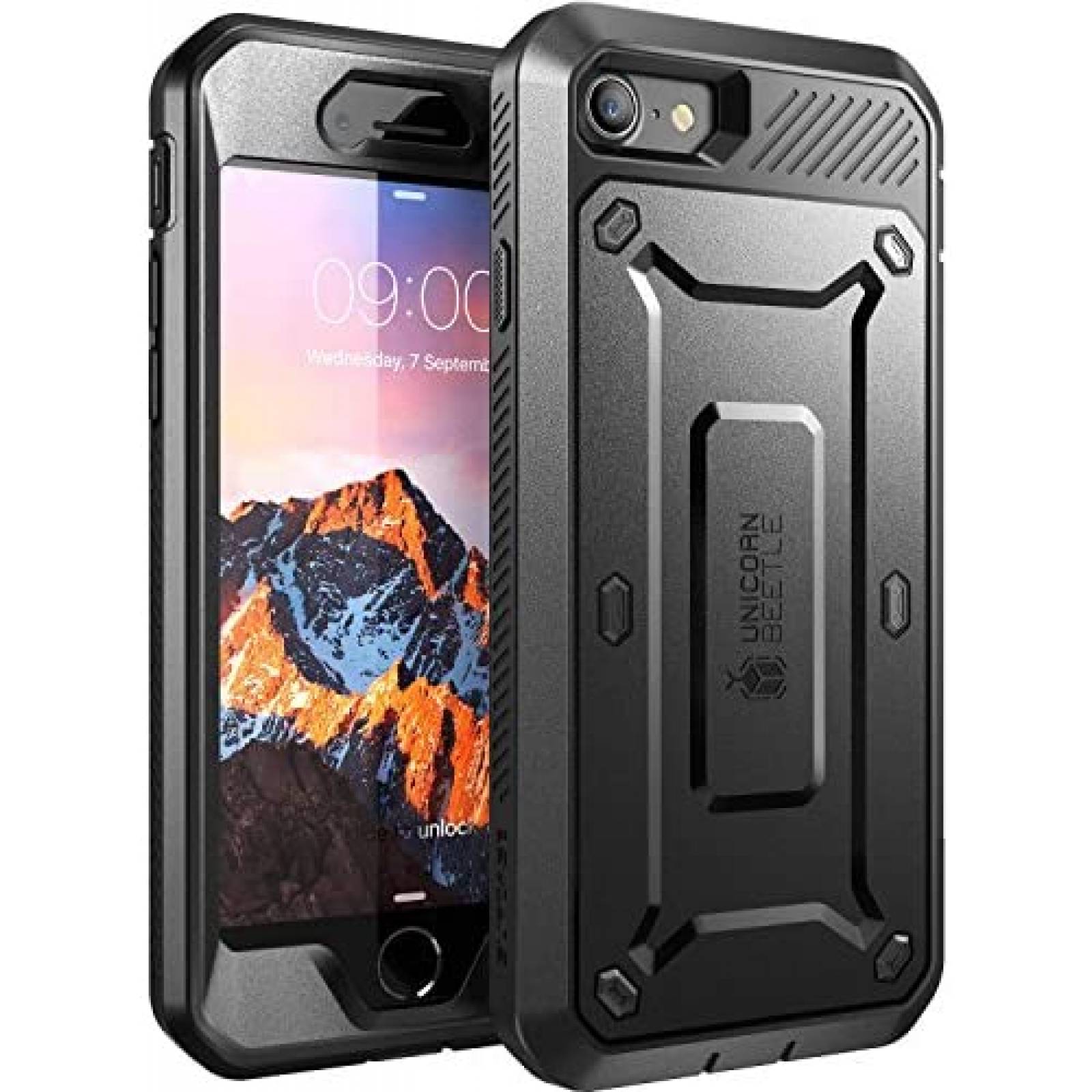 Funda Protectora SupCase Pro para iPhone 7 8 y SE 2a -Negro