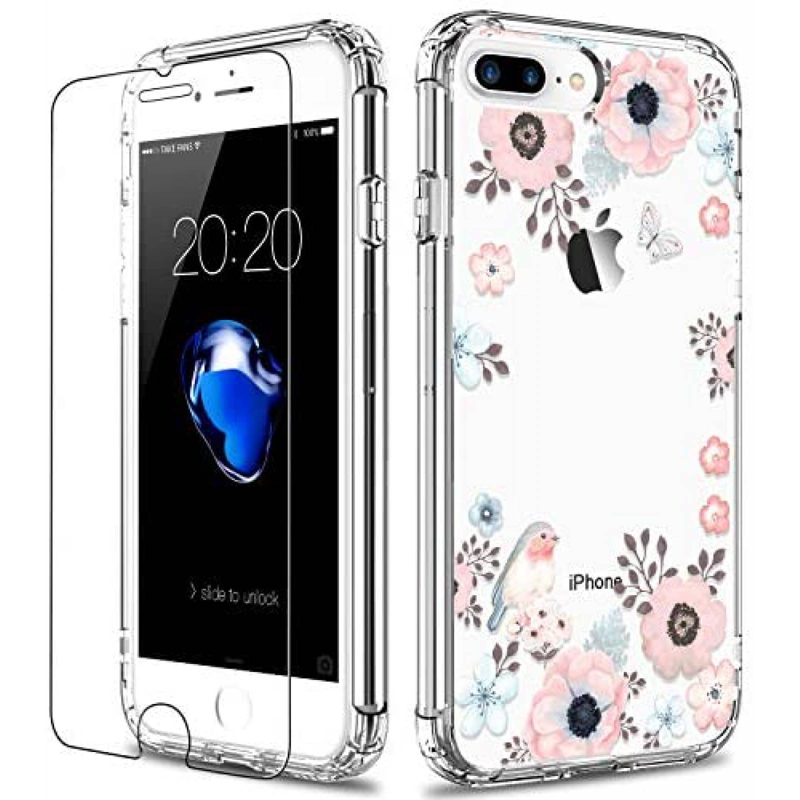 Funda Protectora LUHOURI iPhone 7/8 Plus Protector Pantalla 