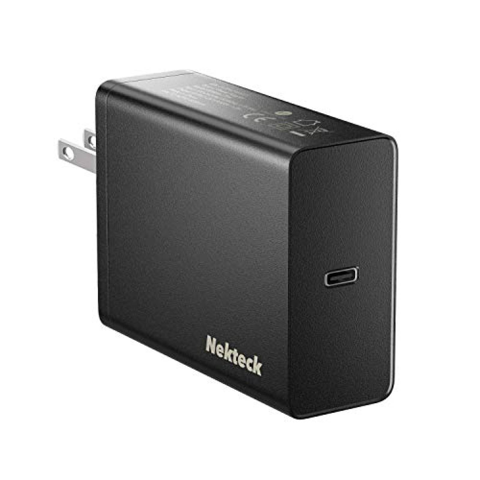 Cargador Nekteck 60W USB-C con Conector Flexible -Negro