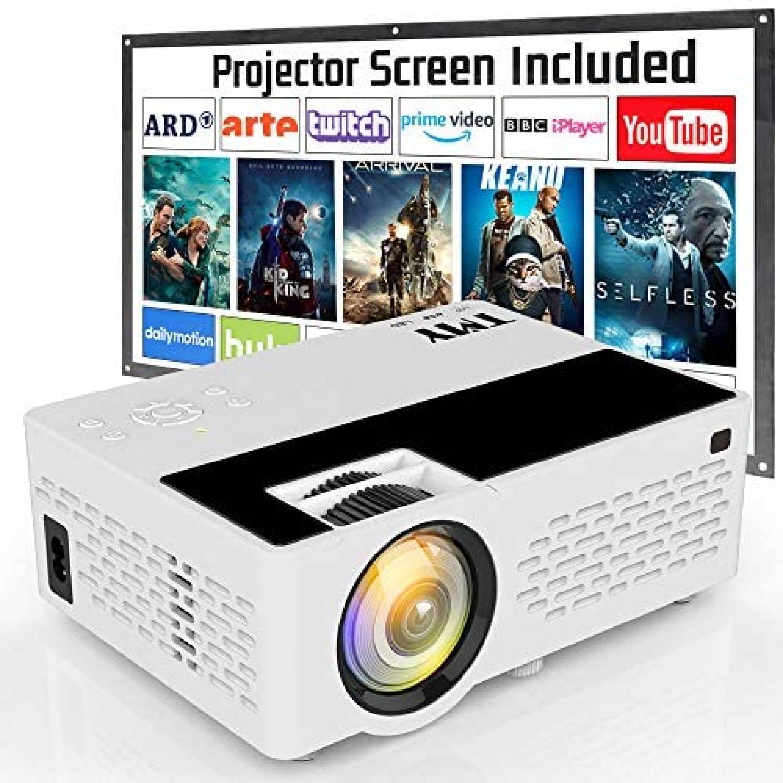 Proyector TMY Mini Home Cinema 4500 lux Full HD 1080P
