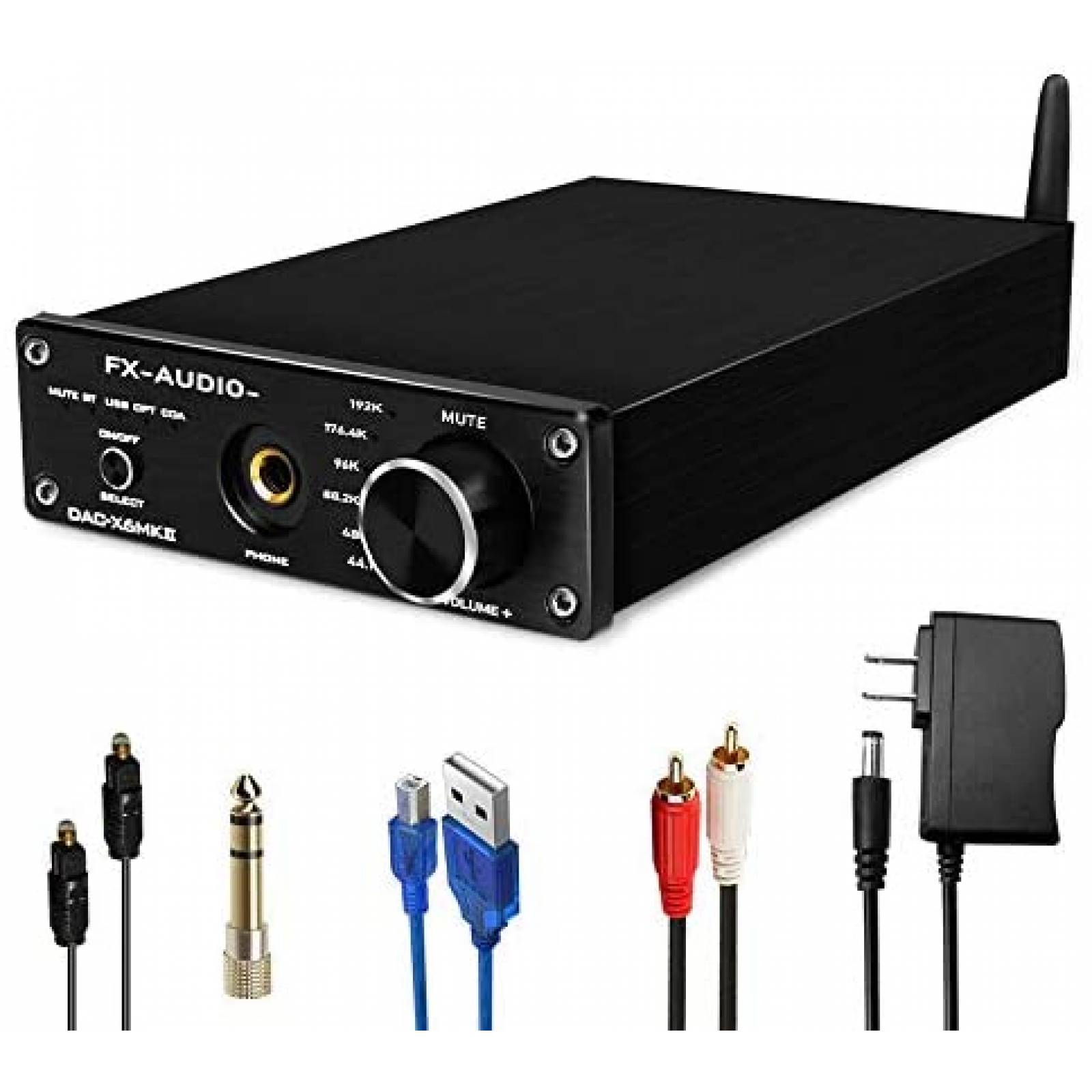 Preamplificador FX AUDIO Digital a Análogo 192kHz -Negro