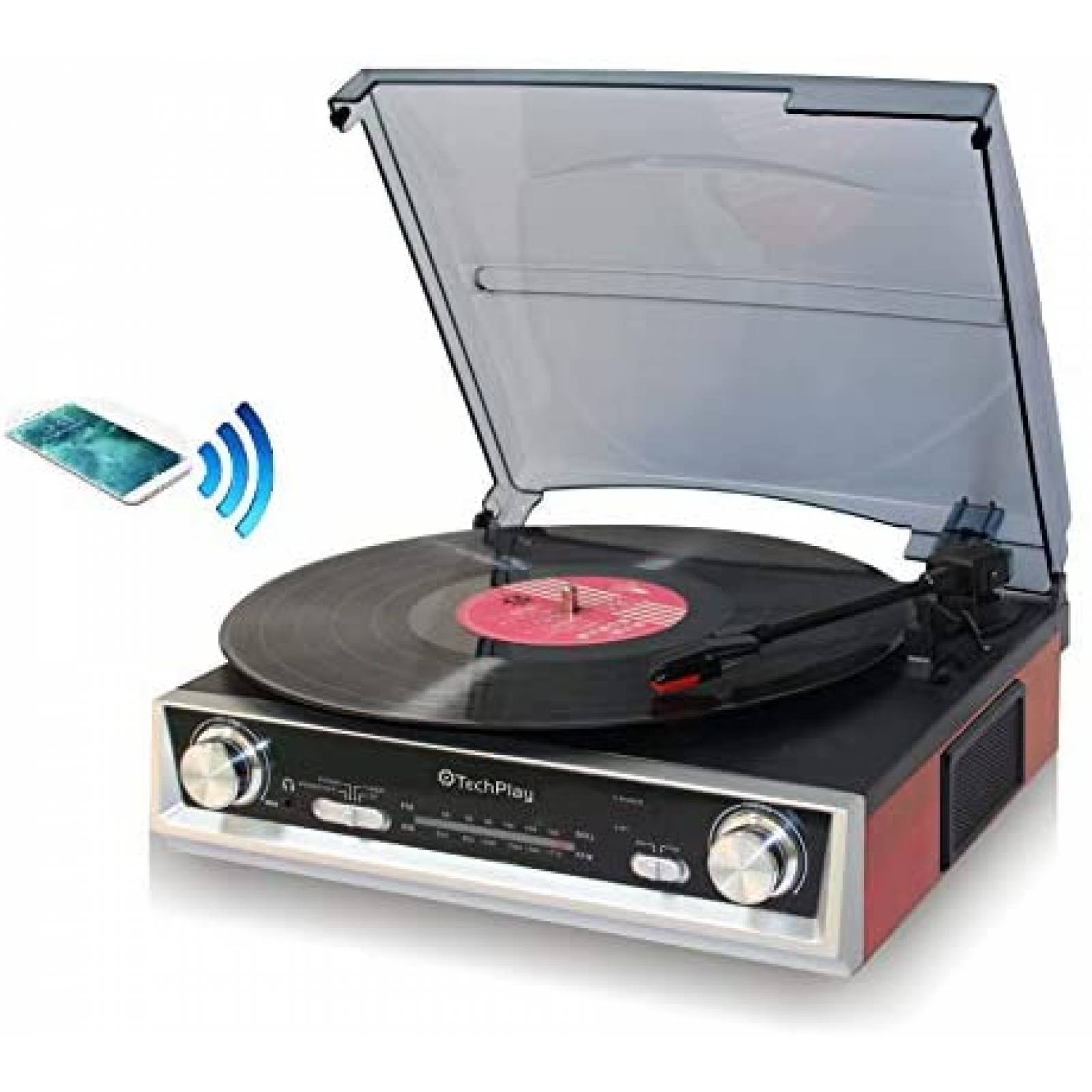 Tornamesa TECH-PLAY Bluetooth de 3 Velocidades -Negro