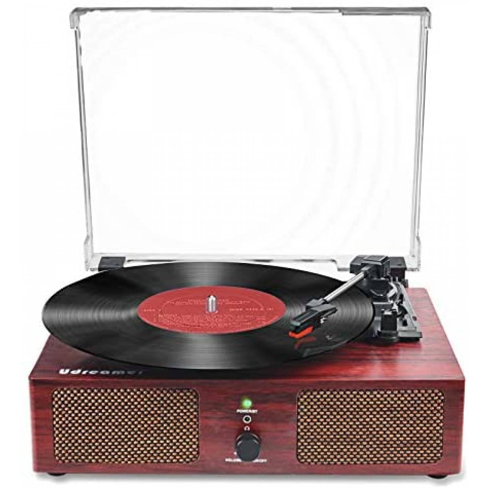 Tocadiscos Retro Udreamer UD001 Bluetooth Portátil -Rojo 