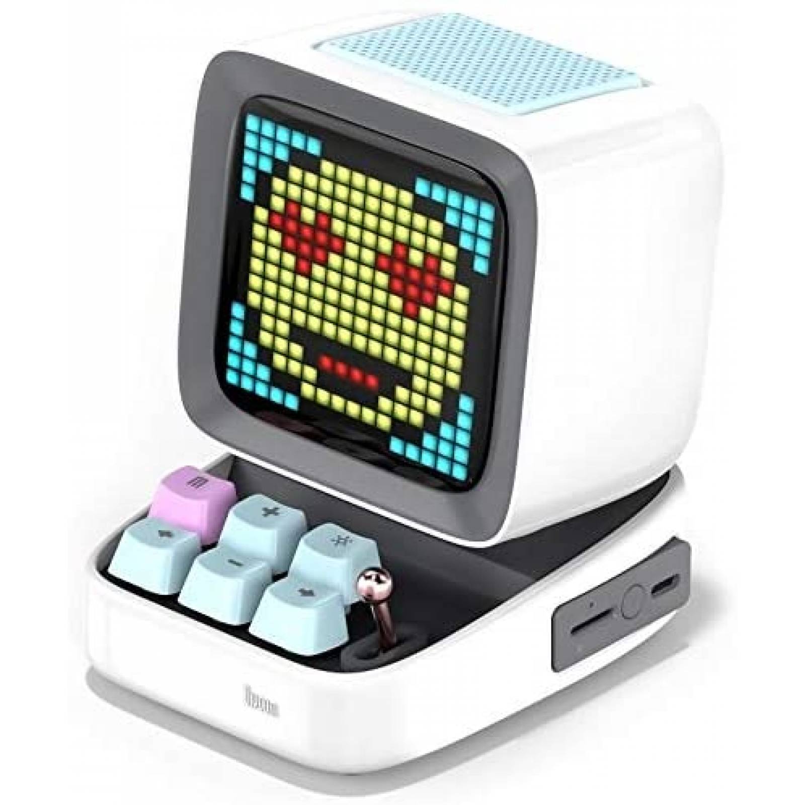 Bocina Bluetooth Divoom Ditoo Retro Pixel Art 16x16 -Blanco 