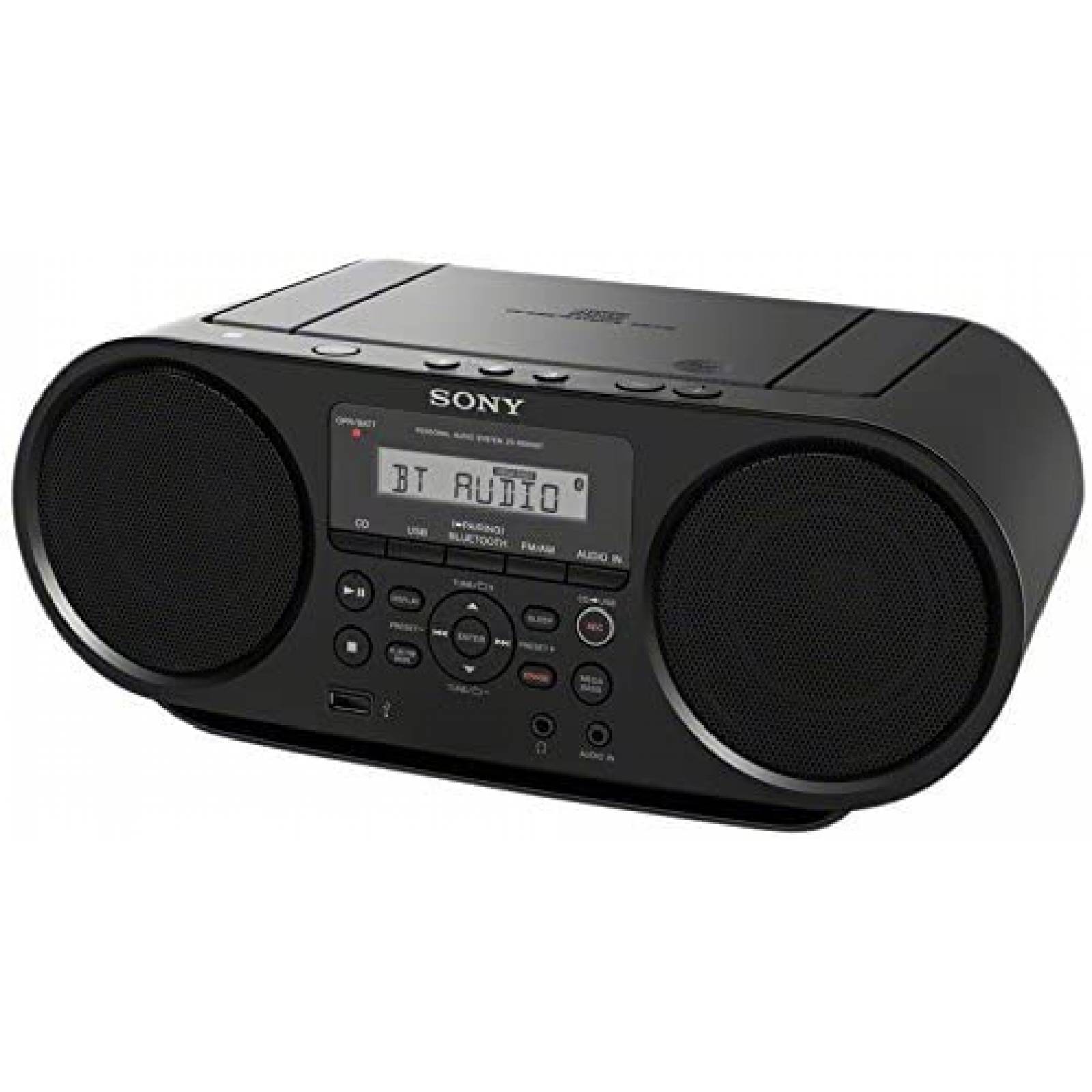 Boombox Sony Bluetooth Digital AM/FM CD 26 Hrs -Negro 