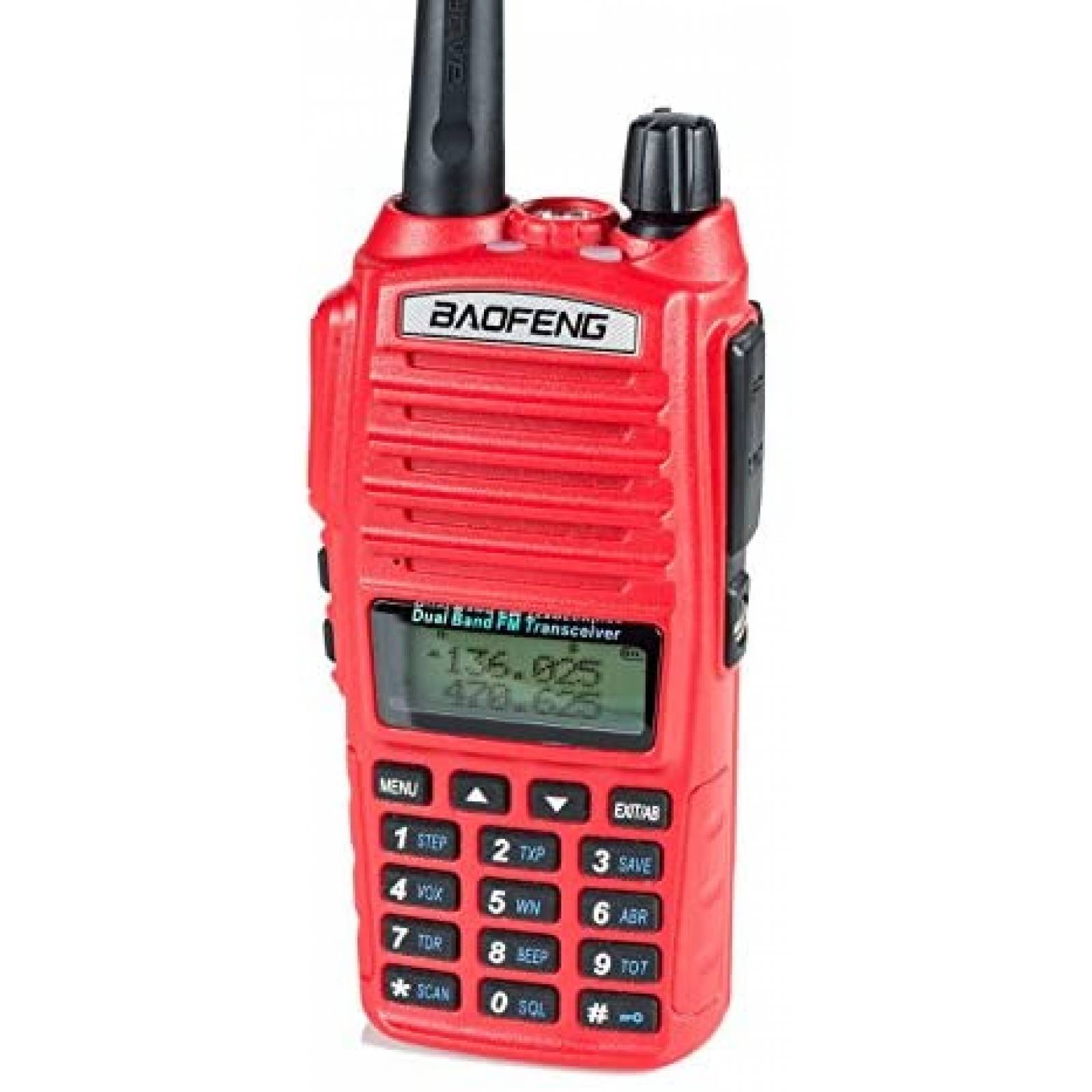 Radio BAOFENG Portátil Banda Dual 136-174mhz -Rojo