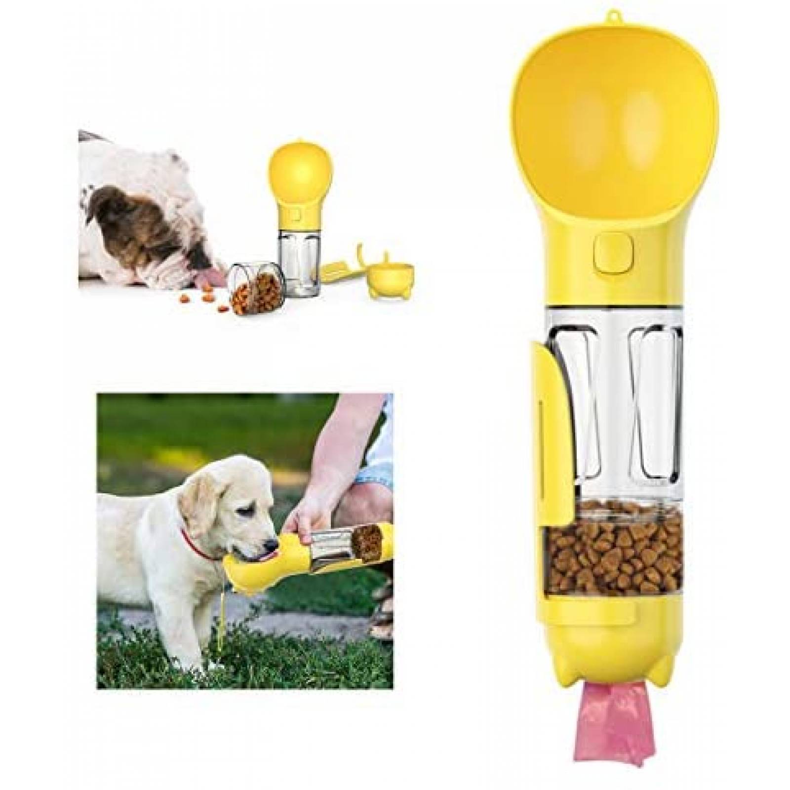 Botella de Agua y Comida ZTT 4 en 1 de 10 oz para Mascotas