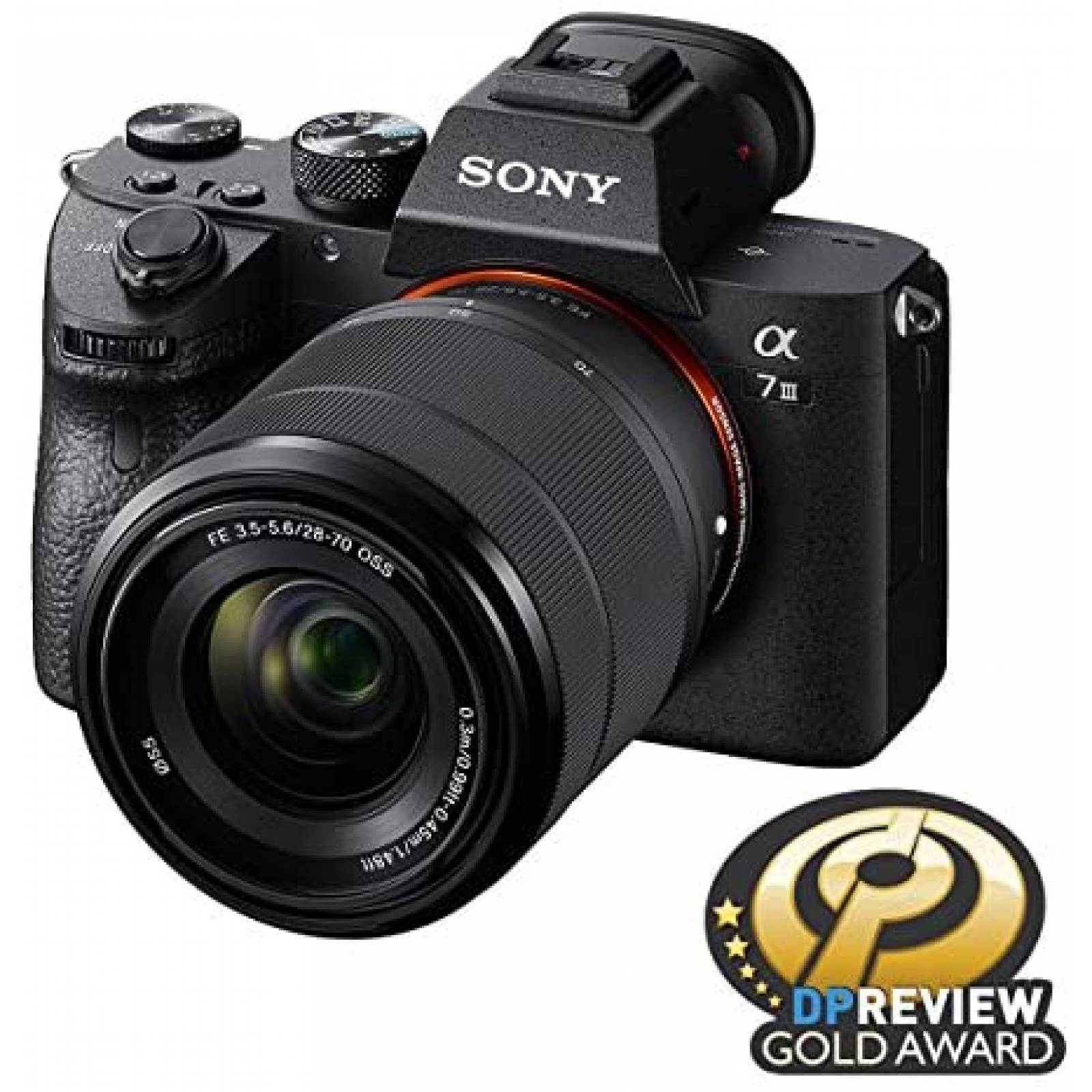 Cámara profesional Sony a7 III con lente óptico 28-70mm 