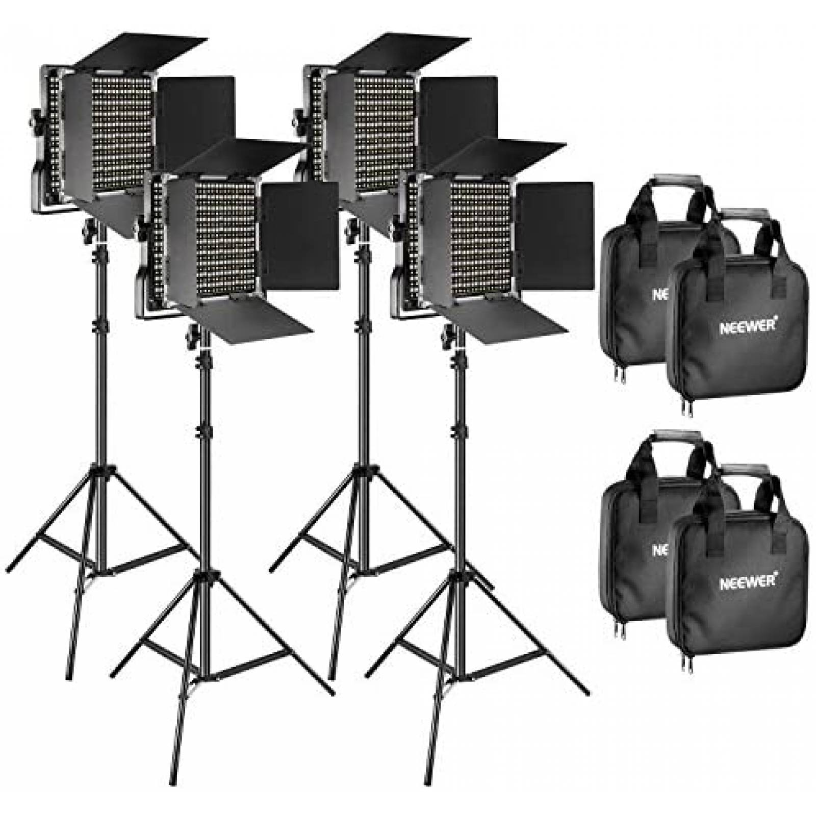 Kit de Iluminación Neewer 4 Luces 660 LED 3200-5600K -Negro