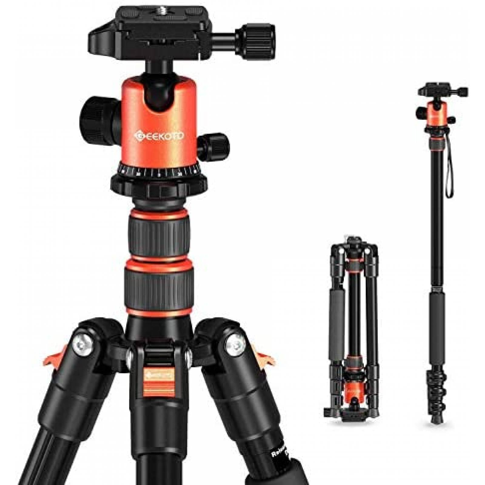 Tripie GEEKOTO AT24 Traveller 58'' Compacto y Ligero -Negro 