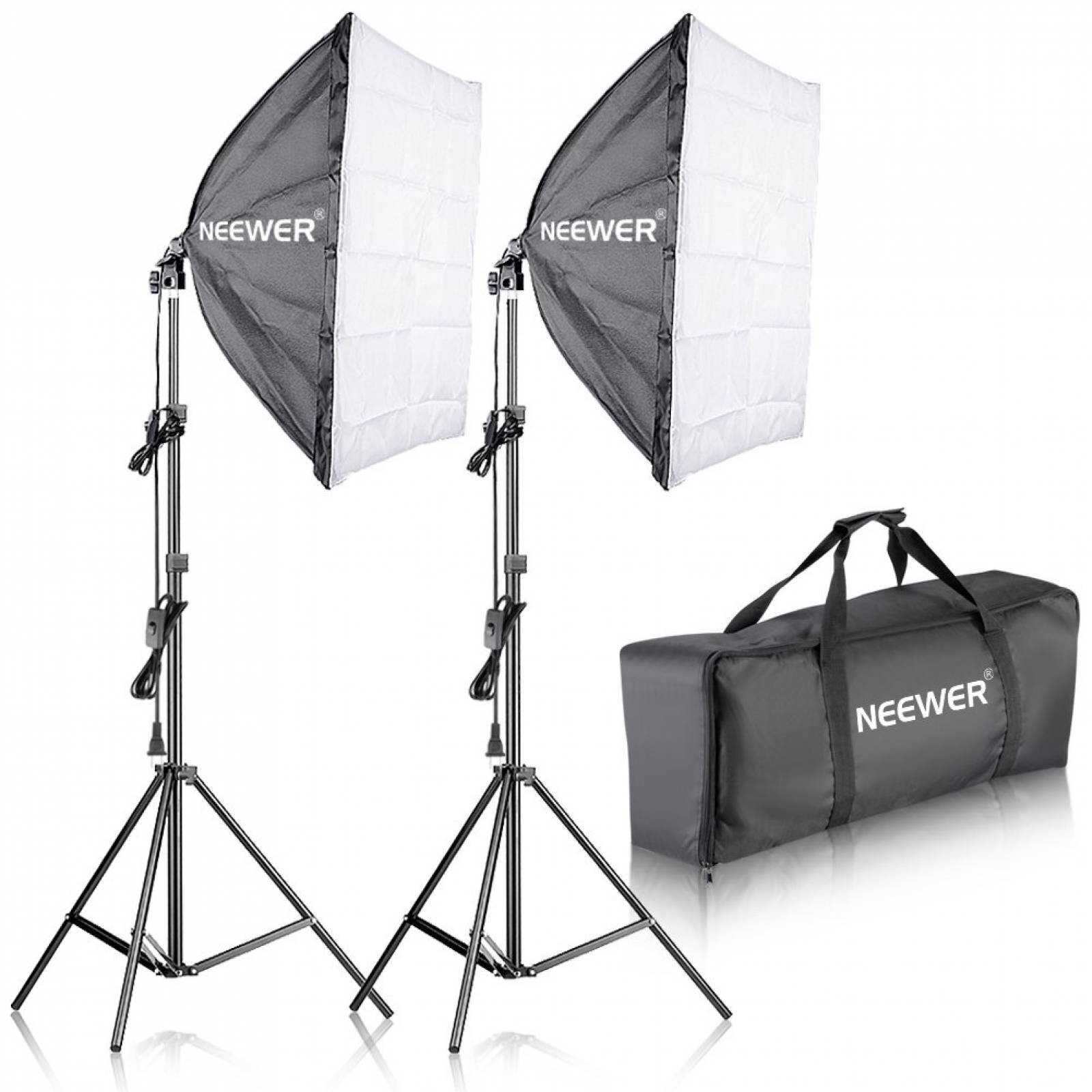 Kit De Iluminación Neewer 700w Sotfbox 24''x24'' Enchufe E27 