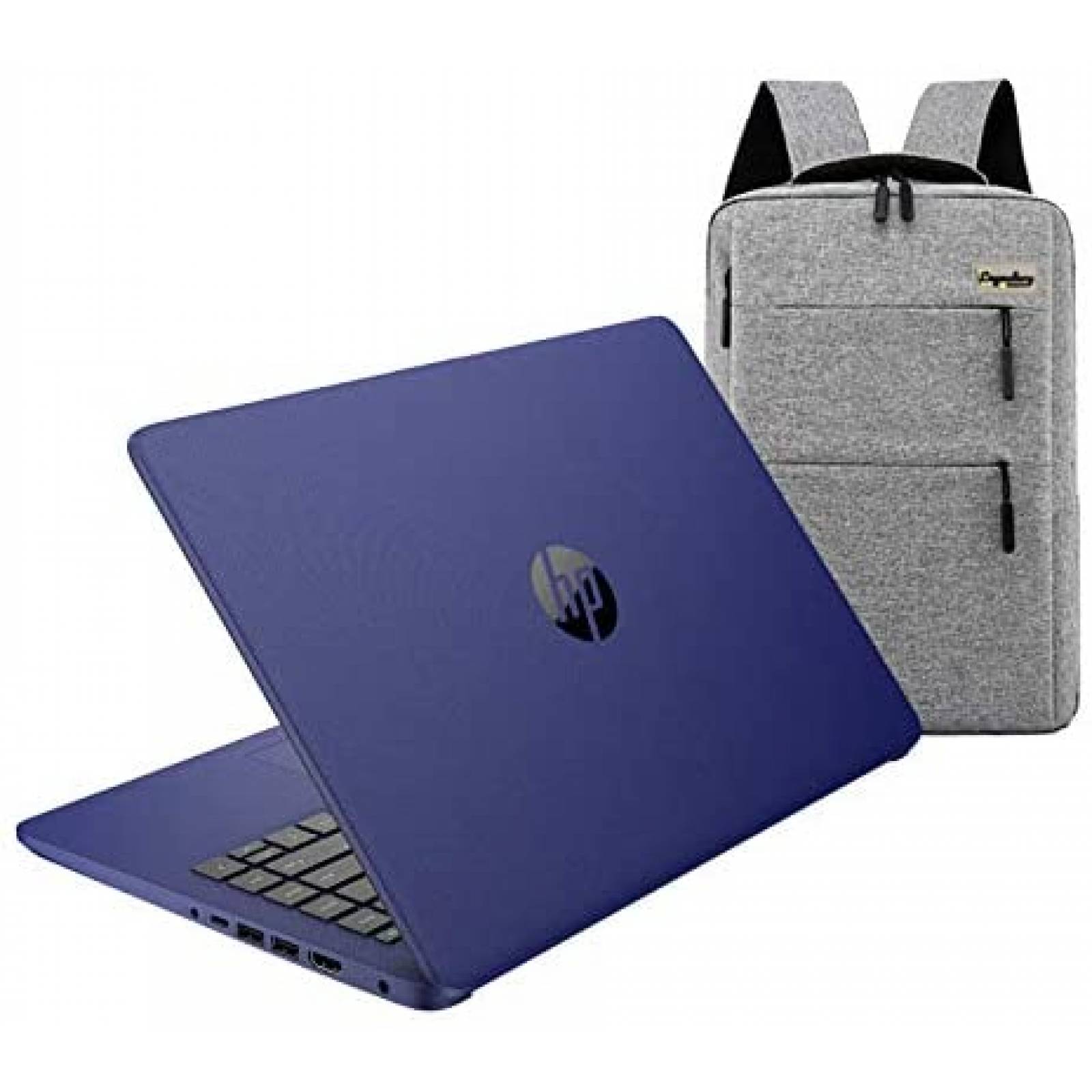 Laptop HP 14'' HD 4GB Wi-Fi 5 HDMI Win10 con Mochila -Azul 