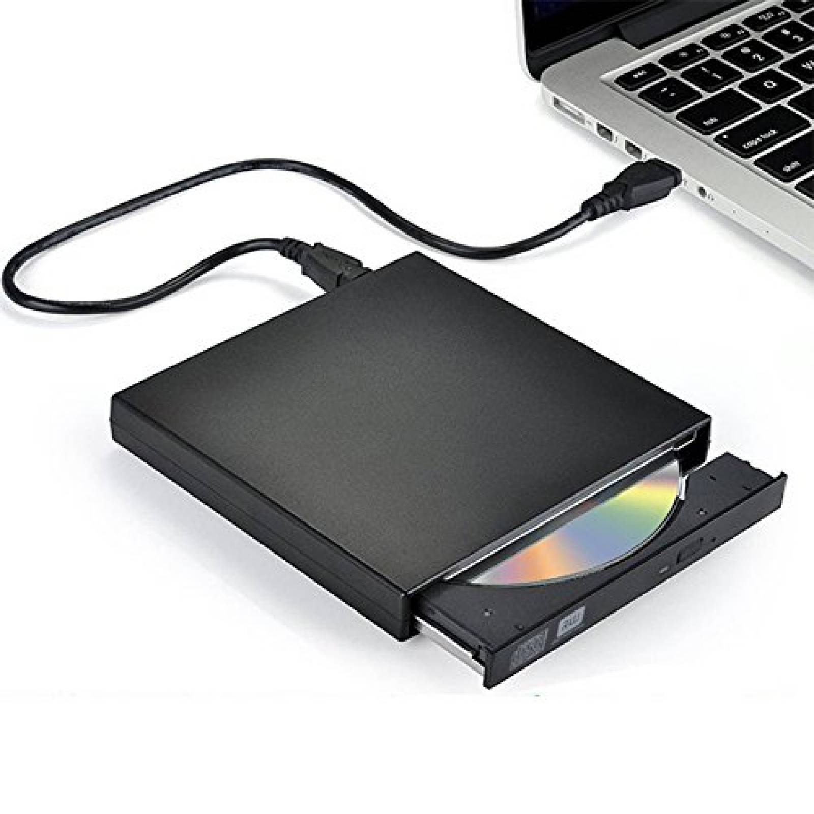 Lector de DVD Externo Blingco para PC USB 2.0 -Negro 