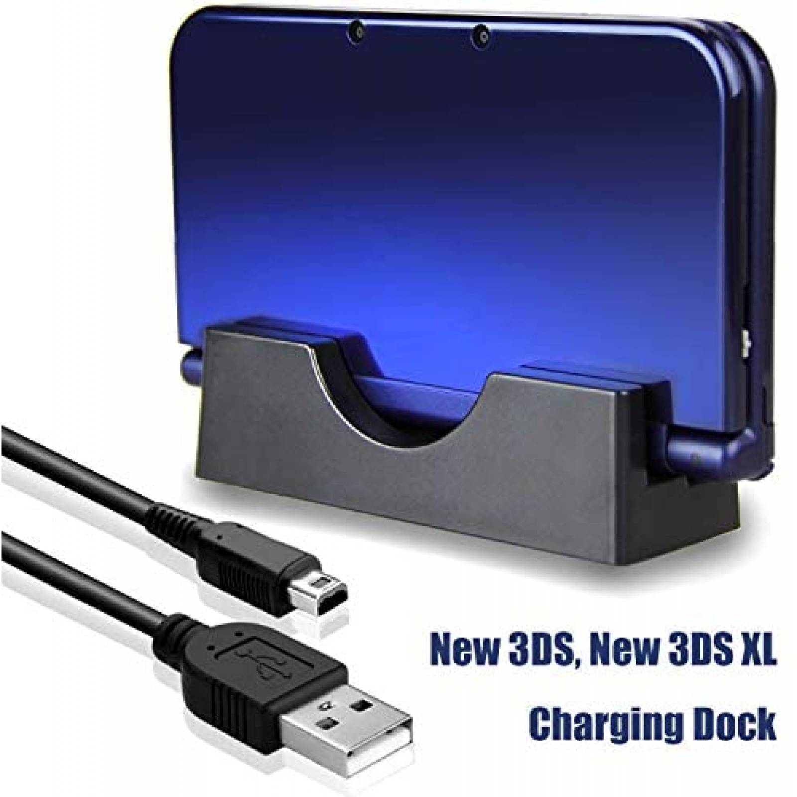 Estación de Carga TPFOON Nintendo New 3DS/XL USB -Azul 