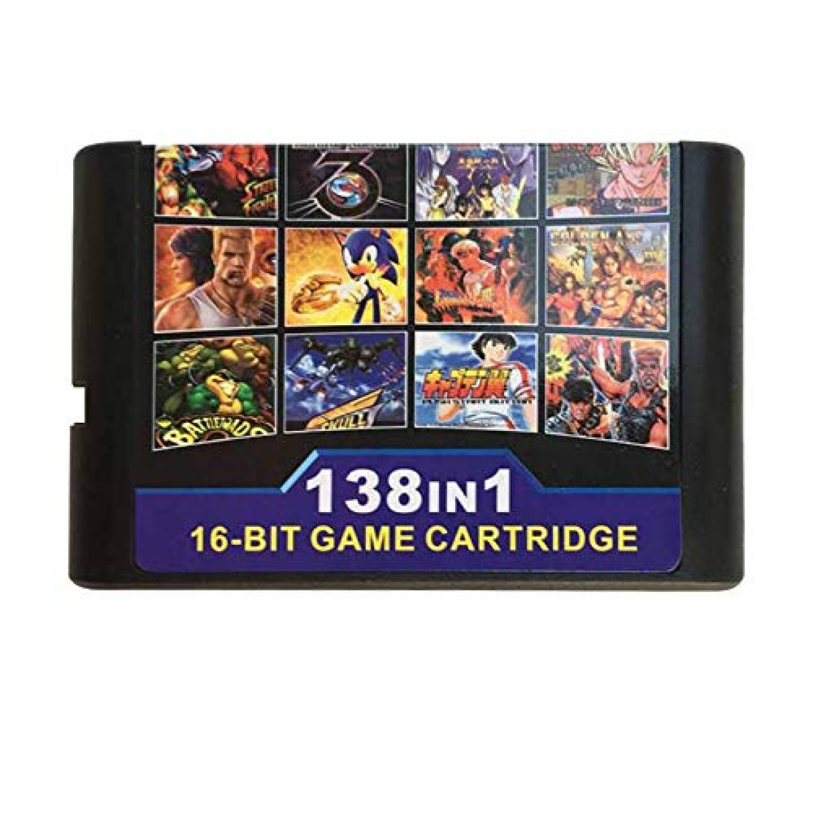 Cartucho de Juegos GSMD 138 en 1 para Consola Saga 16 Bits