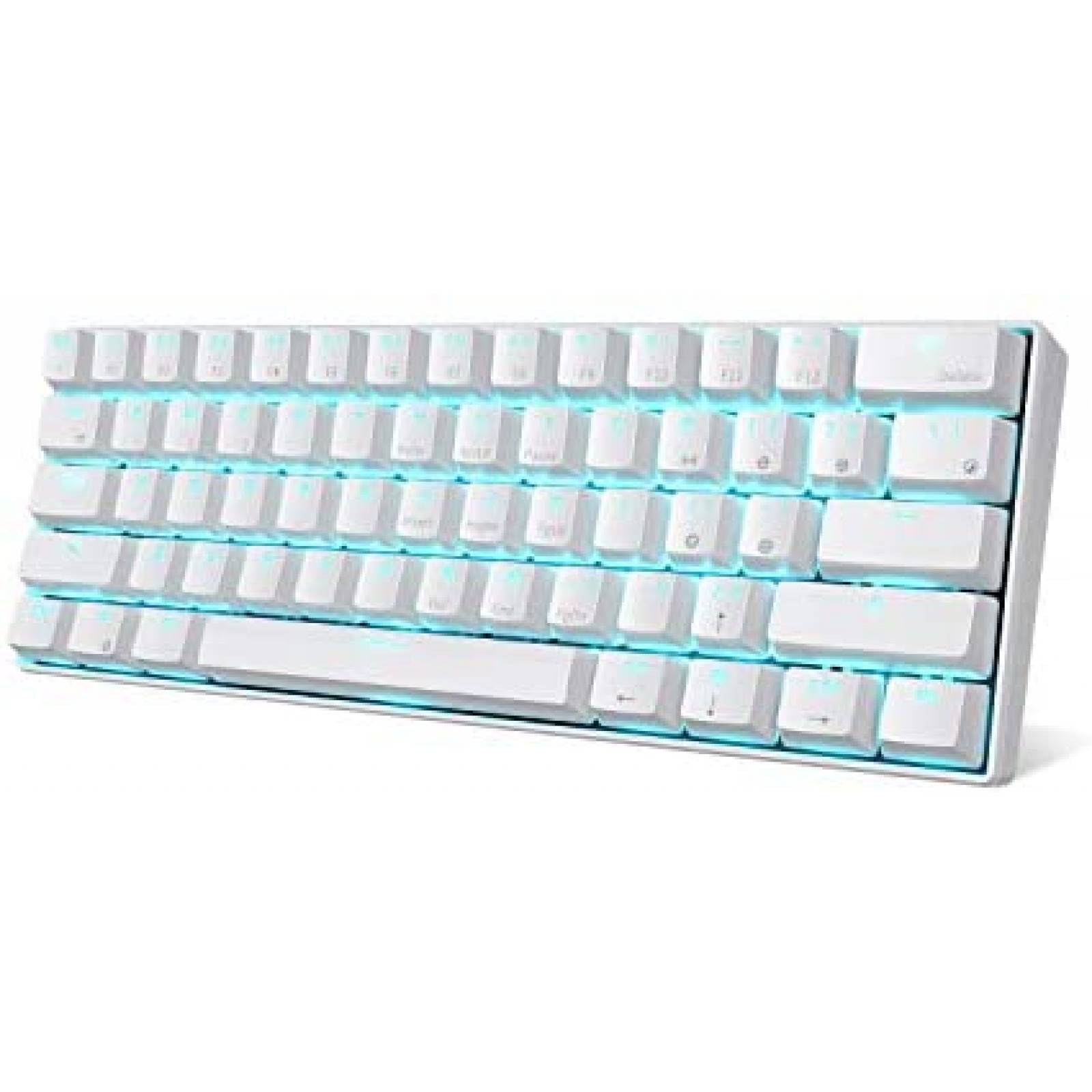 Teclado Gamer RK ROYAL KLUDGE RK61 Inalámbrico 10 Hr -Blanco 