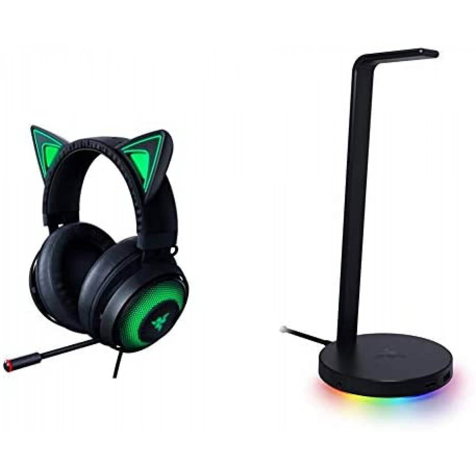 Audifonos Gamer Razer Orejas De Gato Con Estación Base V2 