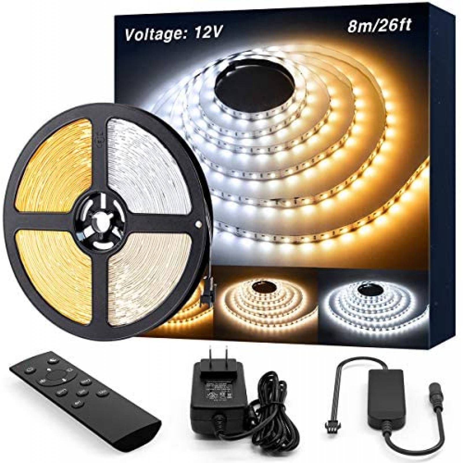 Luces de Tira LED Explorer Direct 26ft 3000K-6000K -Blanco 