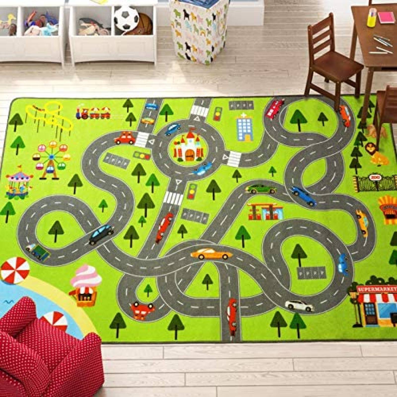Alfombra para Niños Homor Interactiva con Diseño de Ciudad 