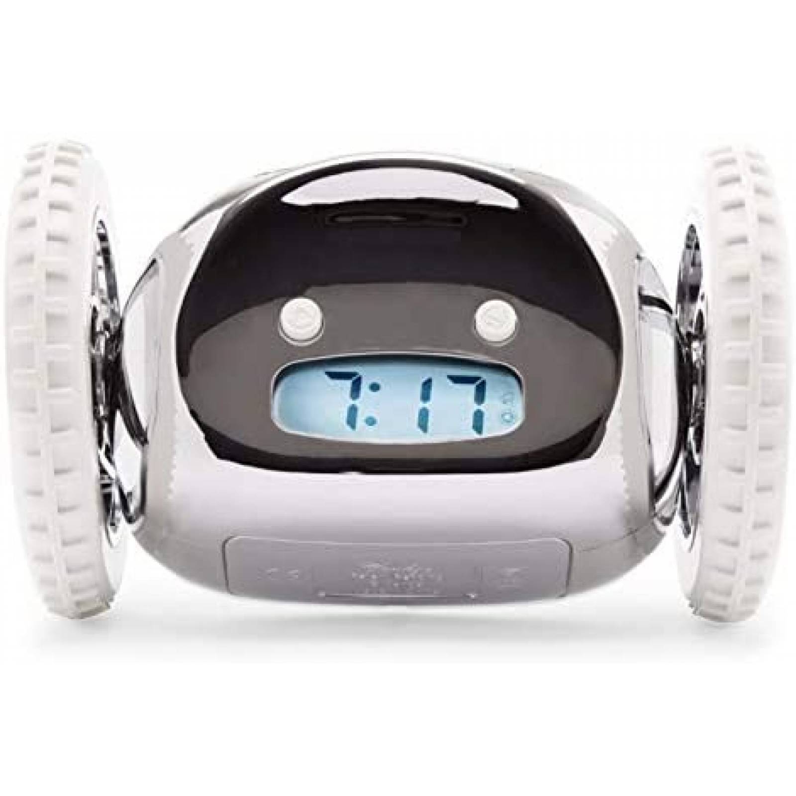 Reloj Móvil Clocky Original Llantas Ruidoso -Cromo