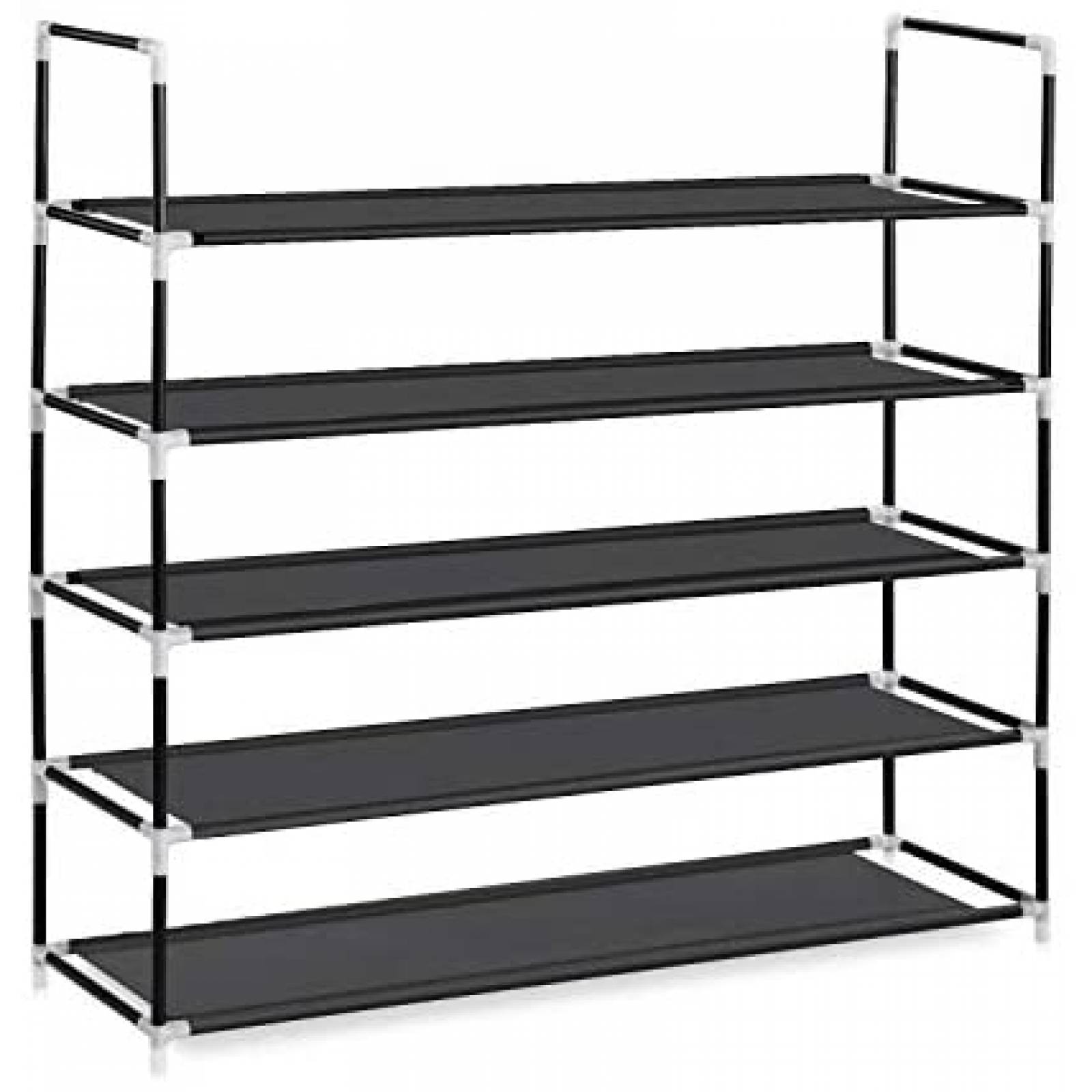 Estante Para Zapatos De Pie Libre Herron 5 Niveles -Negro 