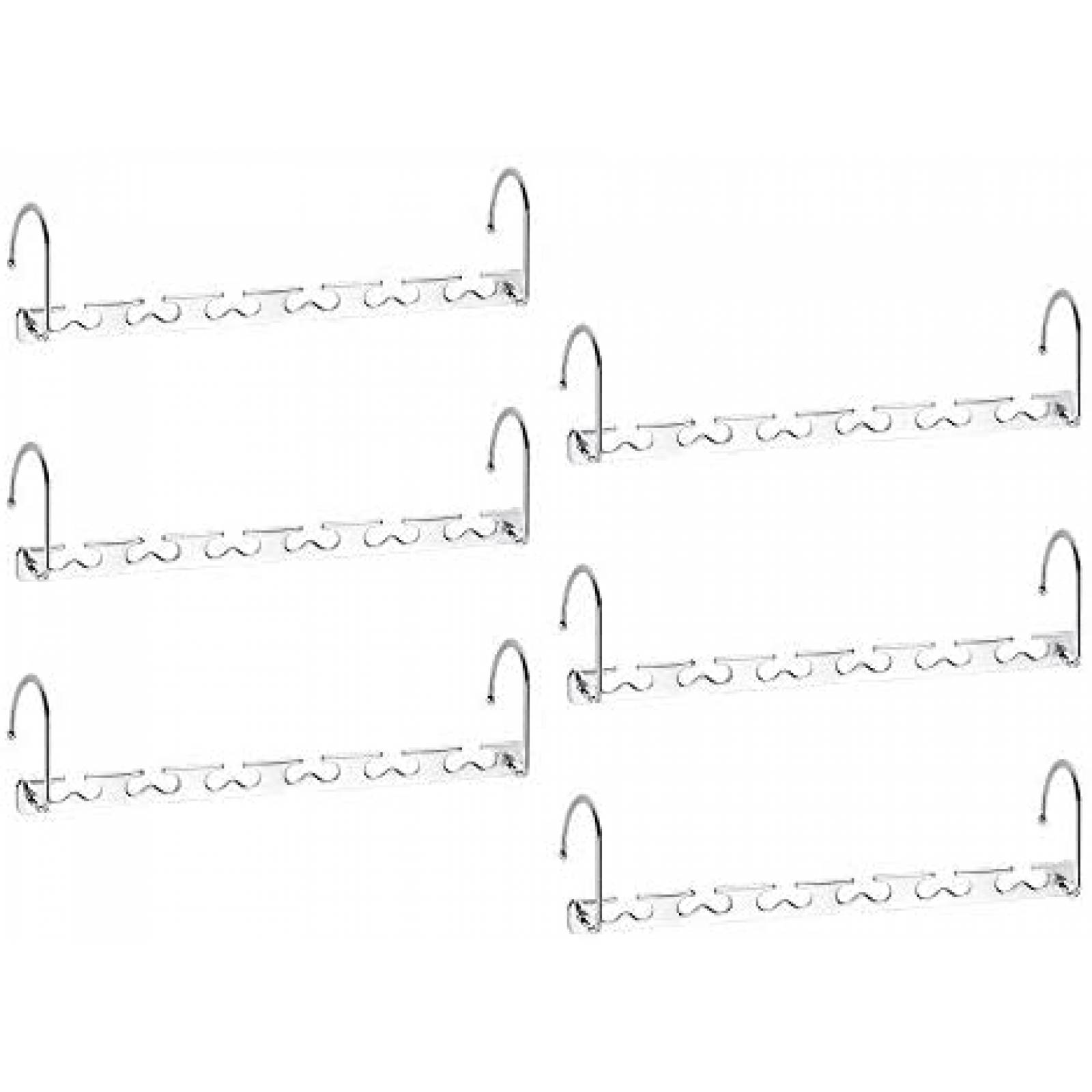 Ganchos para Closet Sindax 6 Pzs Acero Inoxidable -Plateado 