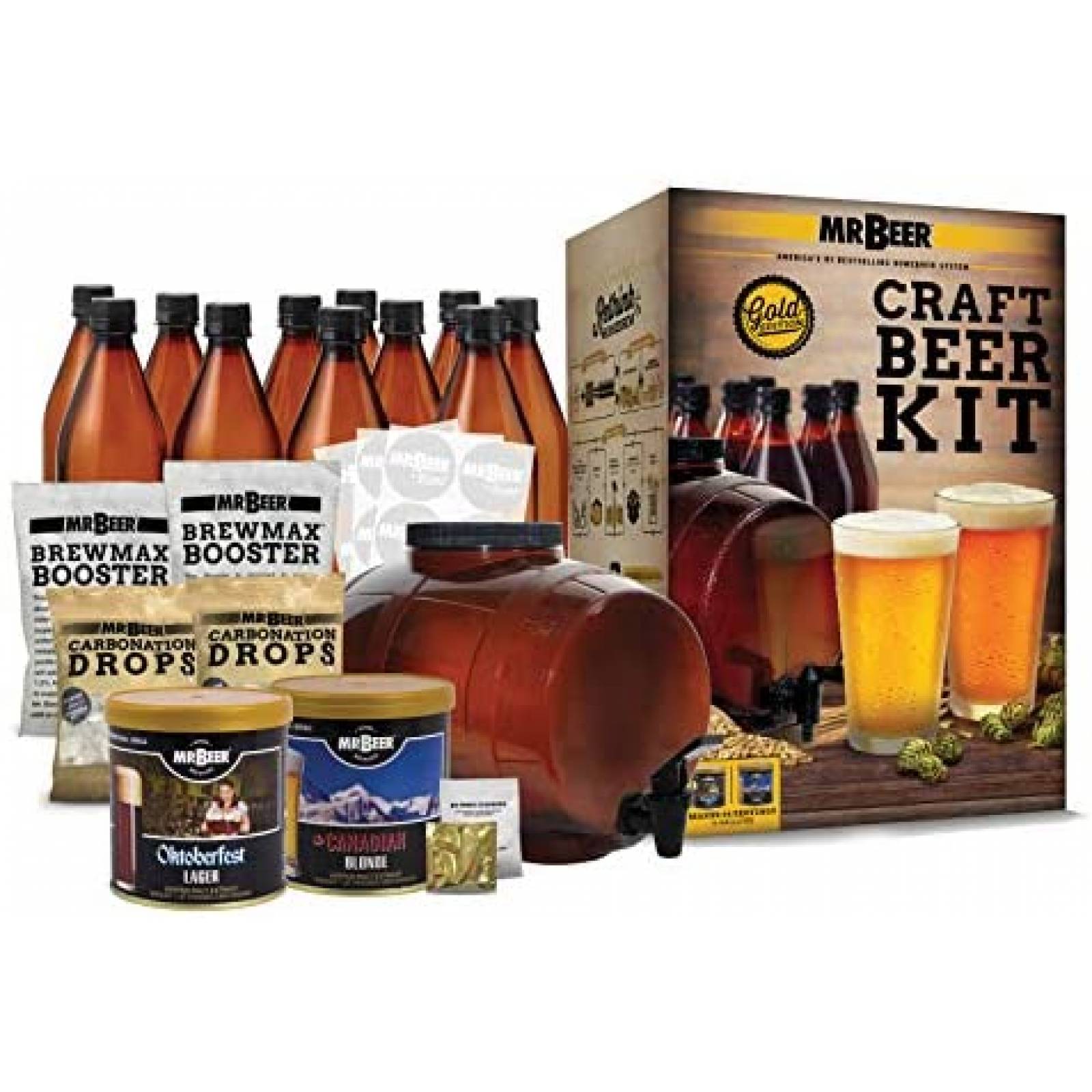 Kit para Hacer Cerveza Mr. Beer Bonus Kit para Principiantes 
